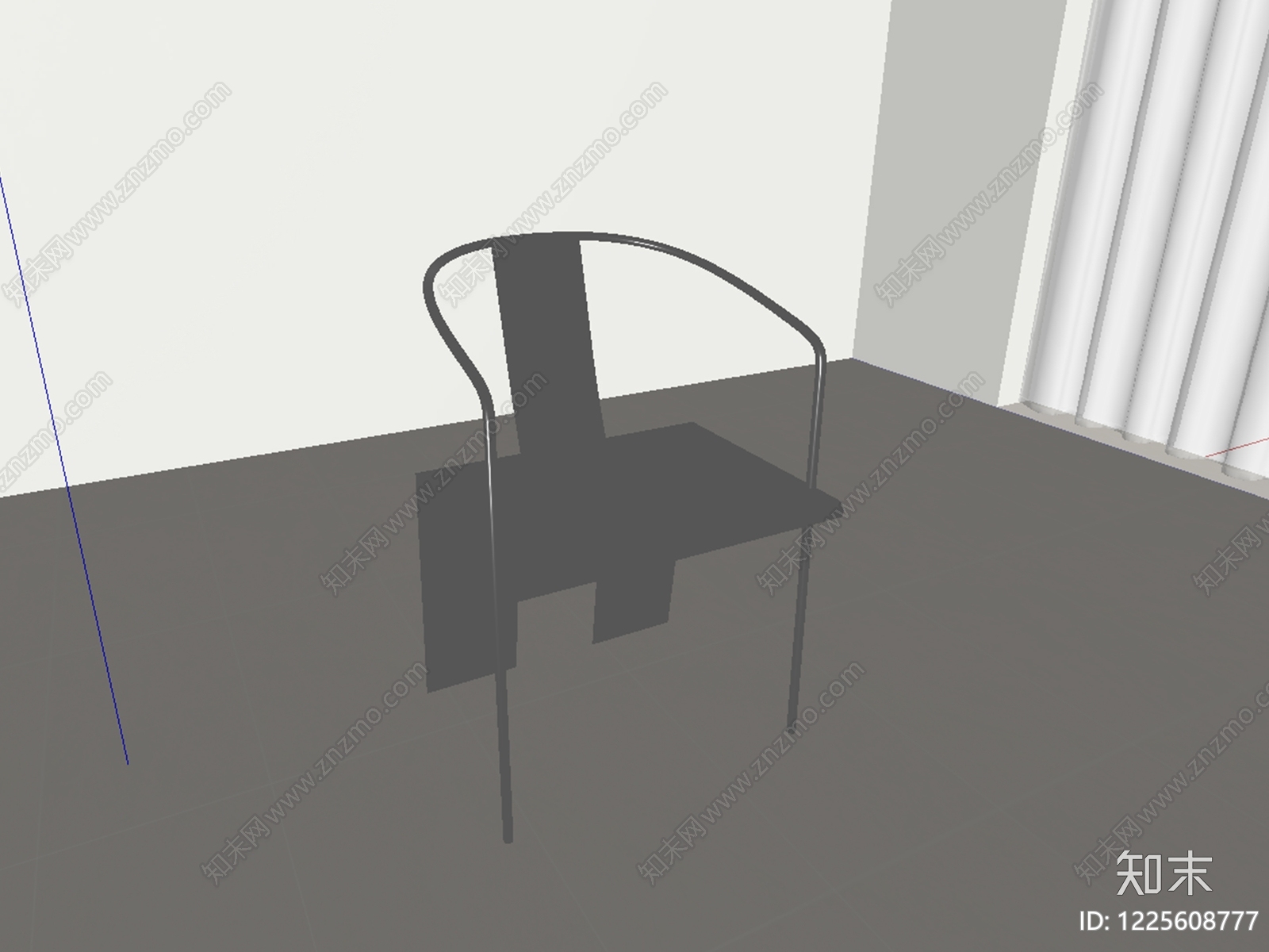 极简休闲椅SU模型下载【ID:1225608777】