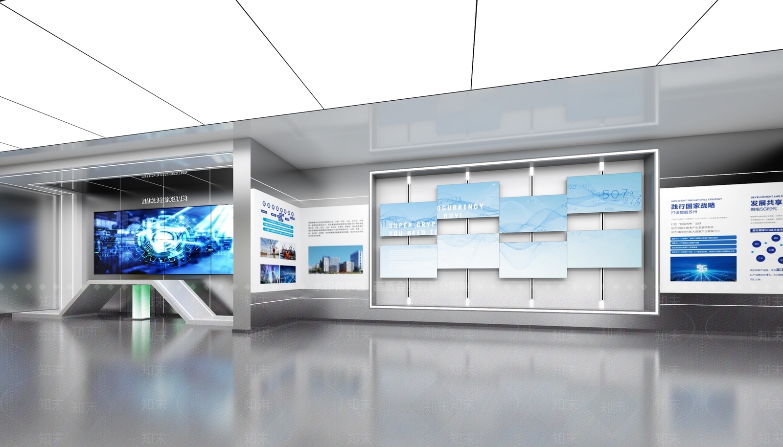 现代科技展厅3D模型下载【ID:1225608850】