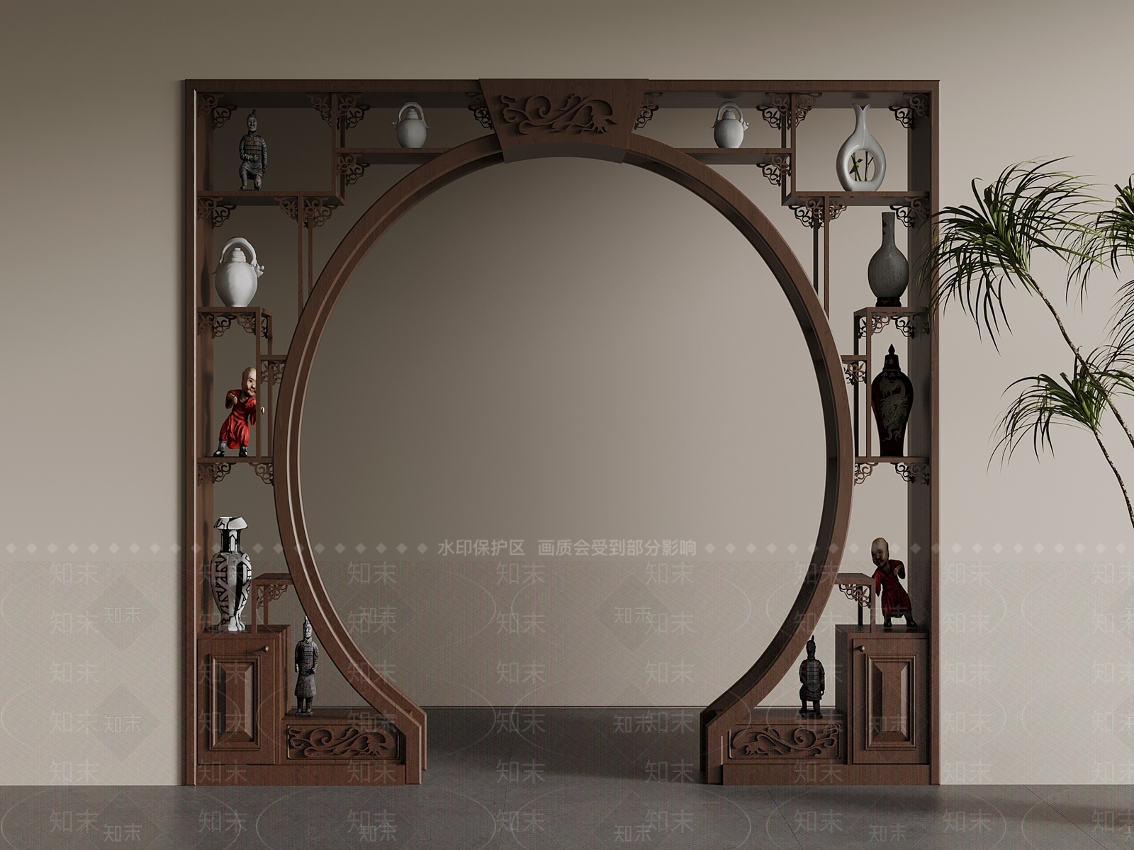 中式其他门3D模型下载【ID:1225609592】