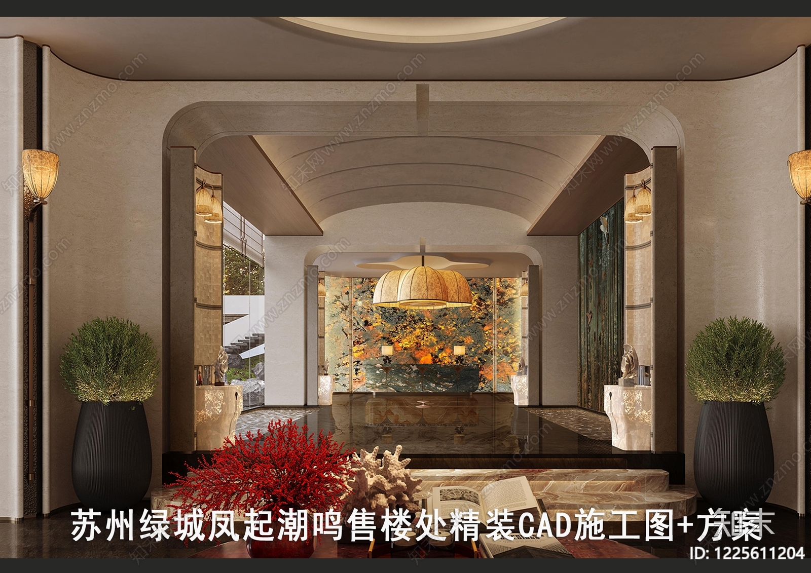 售楼处cad施工图下载【ID:1225611204】