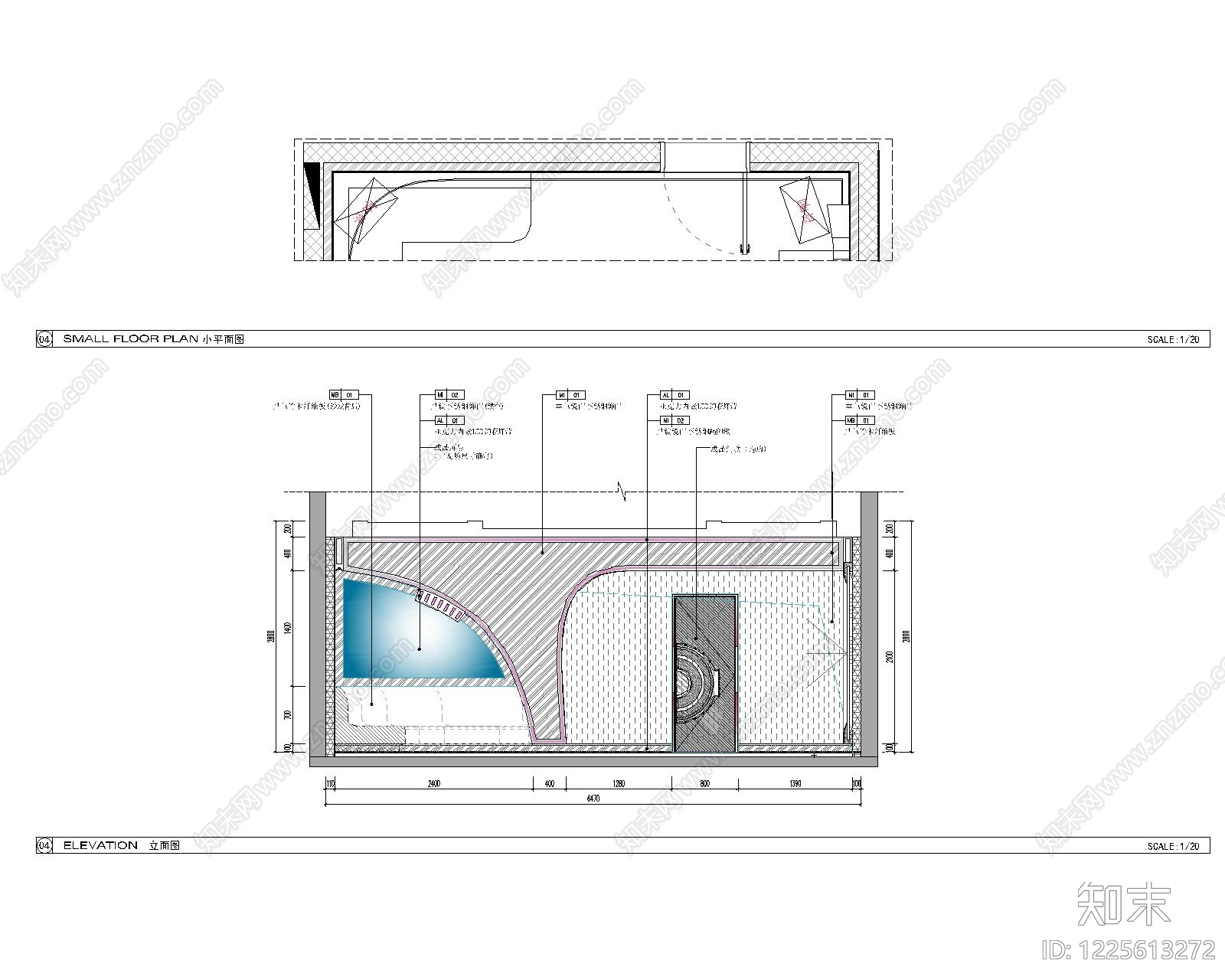 娱乐空间cad施工图下载【ID:1225613272】