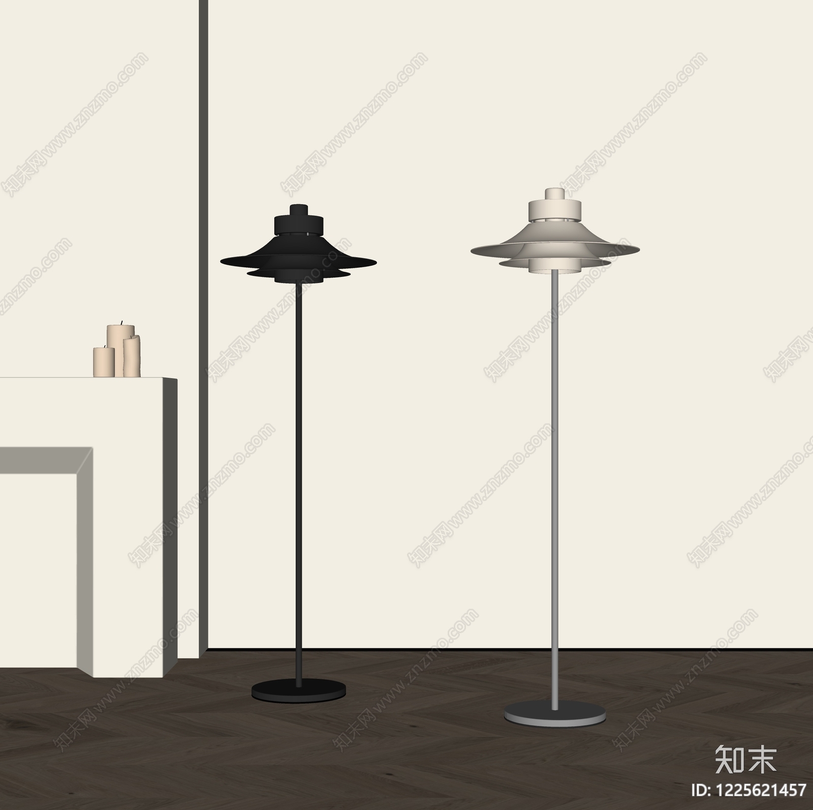 极简落地灯SU模型下载【ID:1225621457】