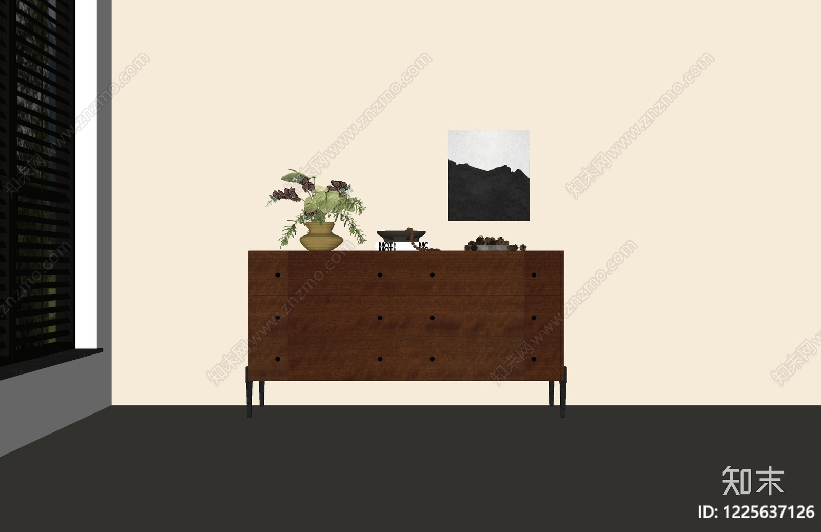 现代简约斗柜SU模型下载【ID:1225637126】