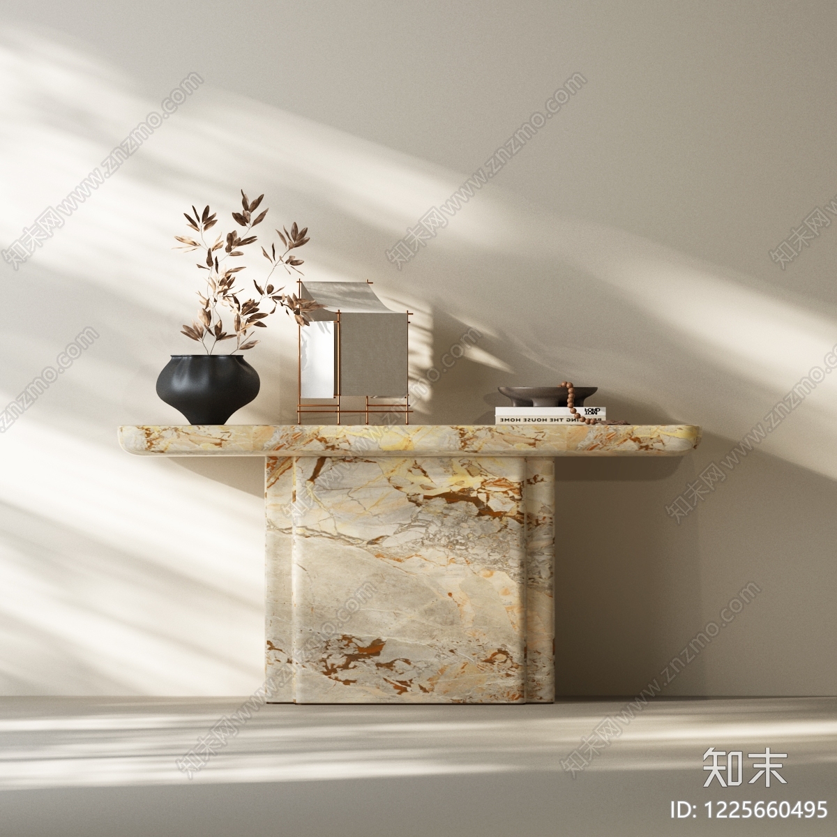 极简条案SU模型草图