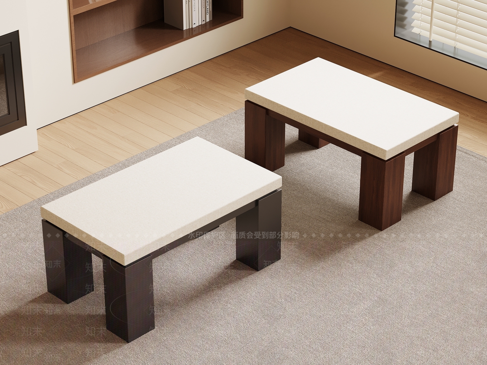 现代简约沙发凳3D模型下载【ID:1225689962】
