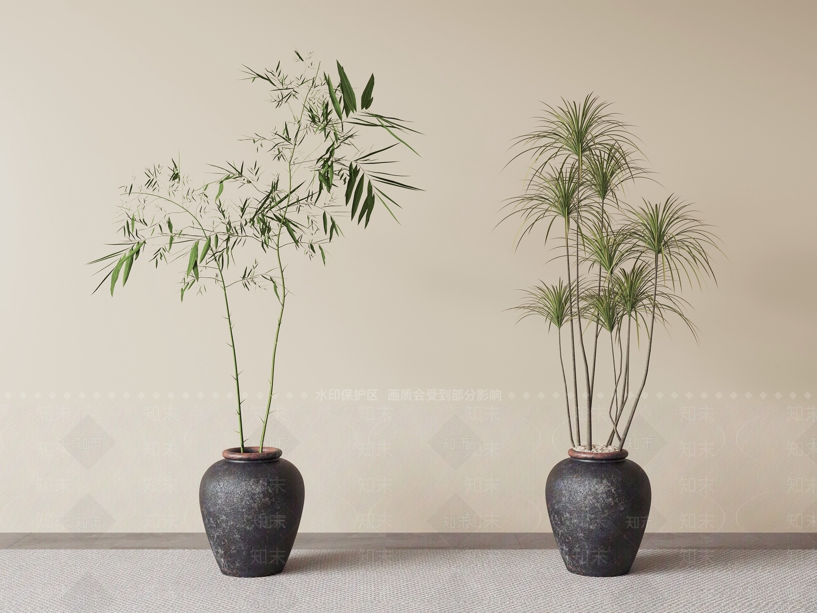 侘寂盆栽3D模型下载【ID:1225689967】
