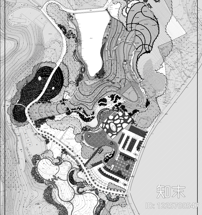 度假村景观cad施工图下载【ID:1225700547】