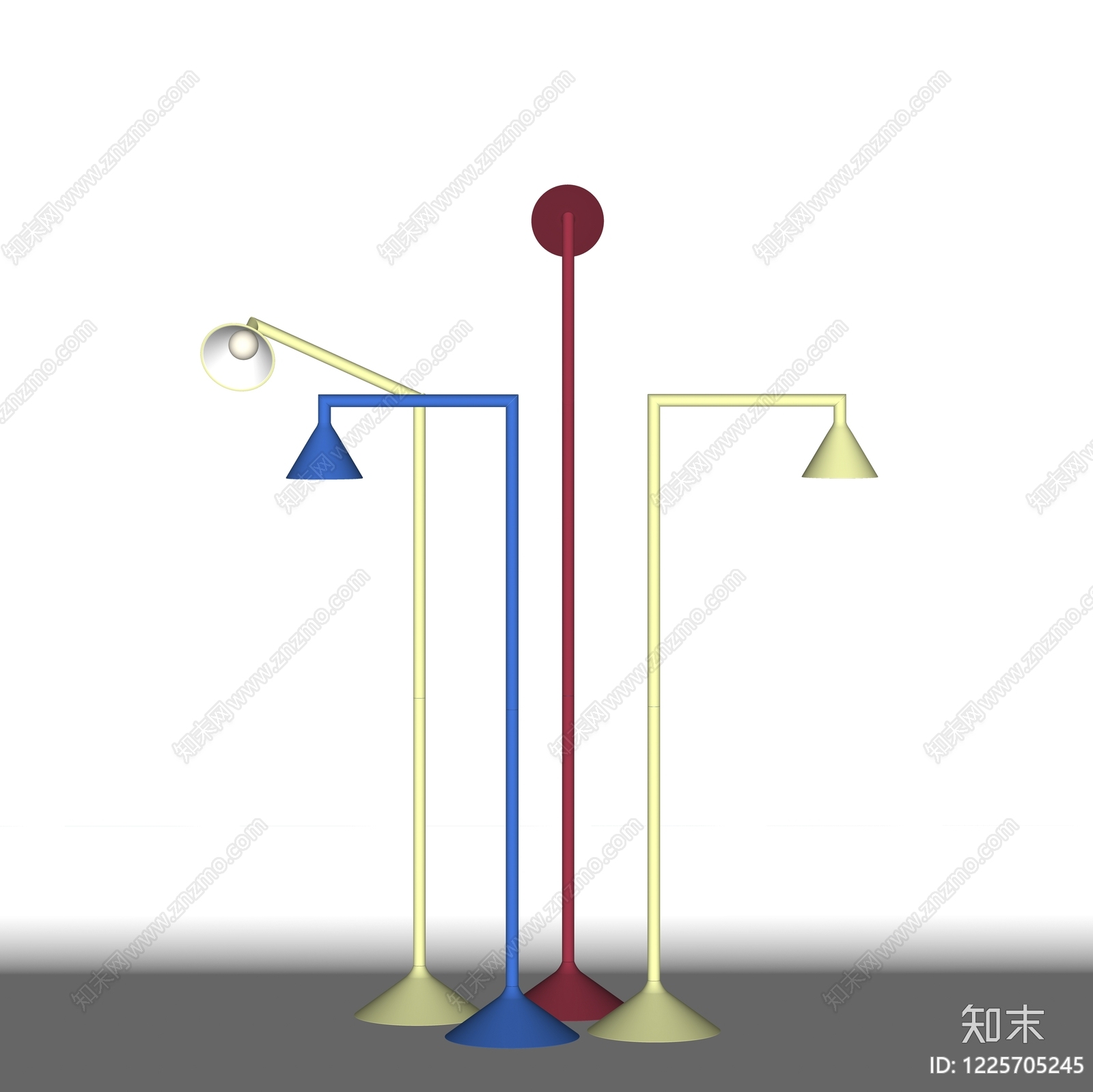 孟菲斯落地灯SU模型下载【ID:1225705245】