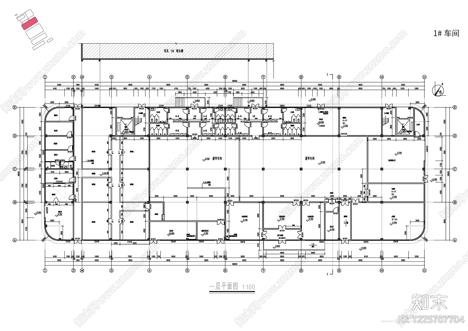 仓储建筑cad施工图下载【ID:1225707704】
