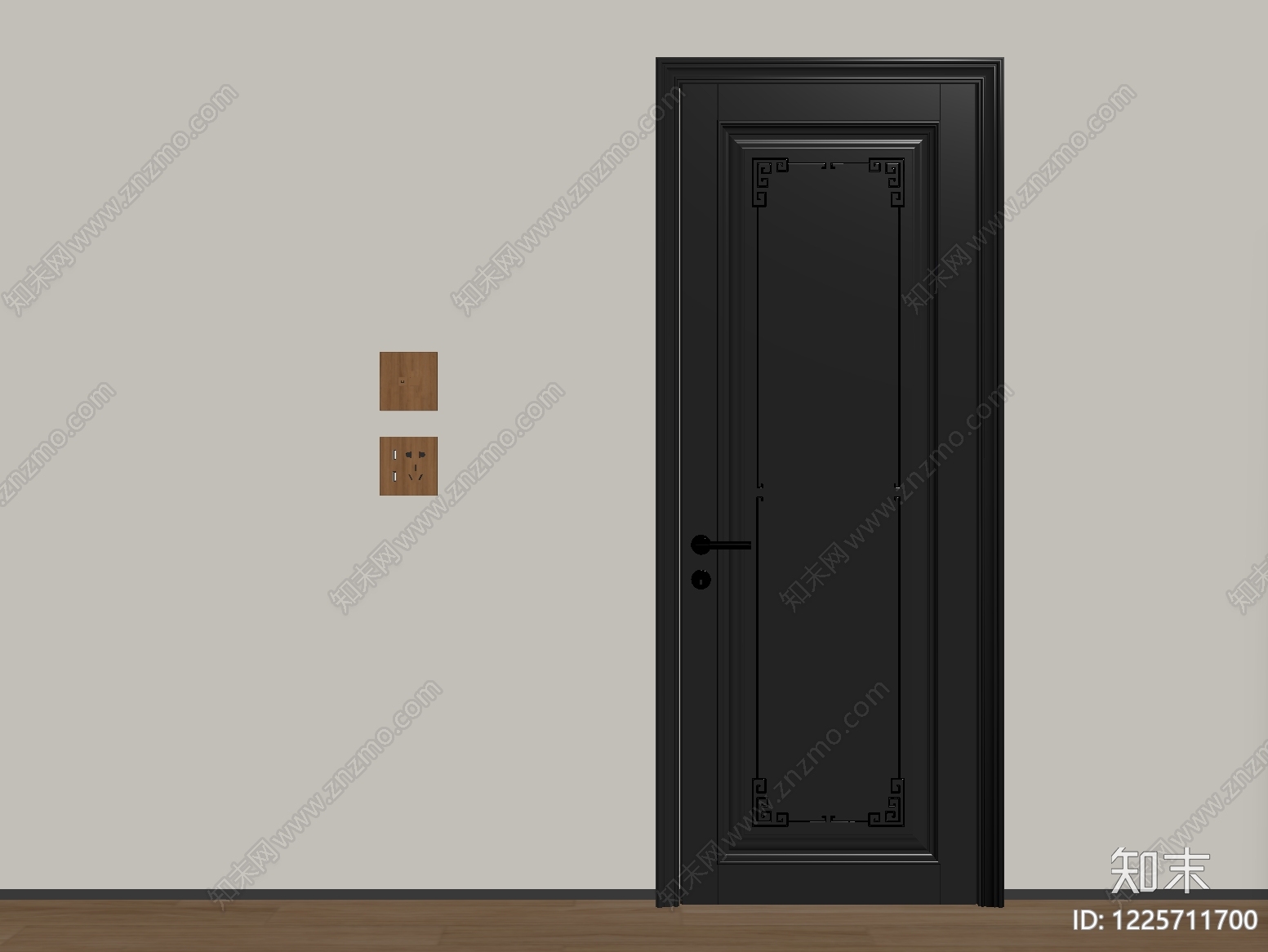 新中式单开门SU模型下载【ID:1225711700】