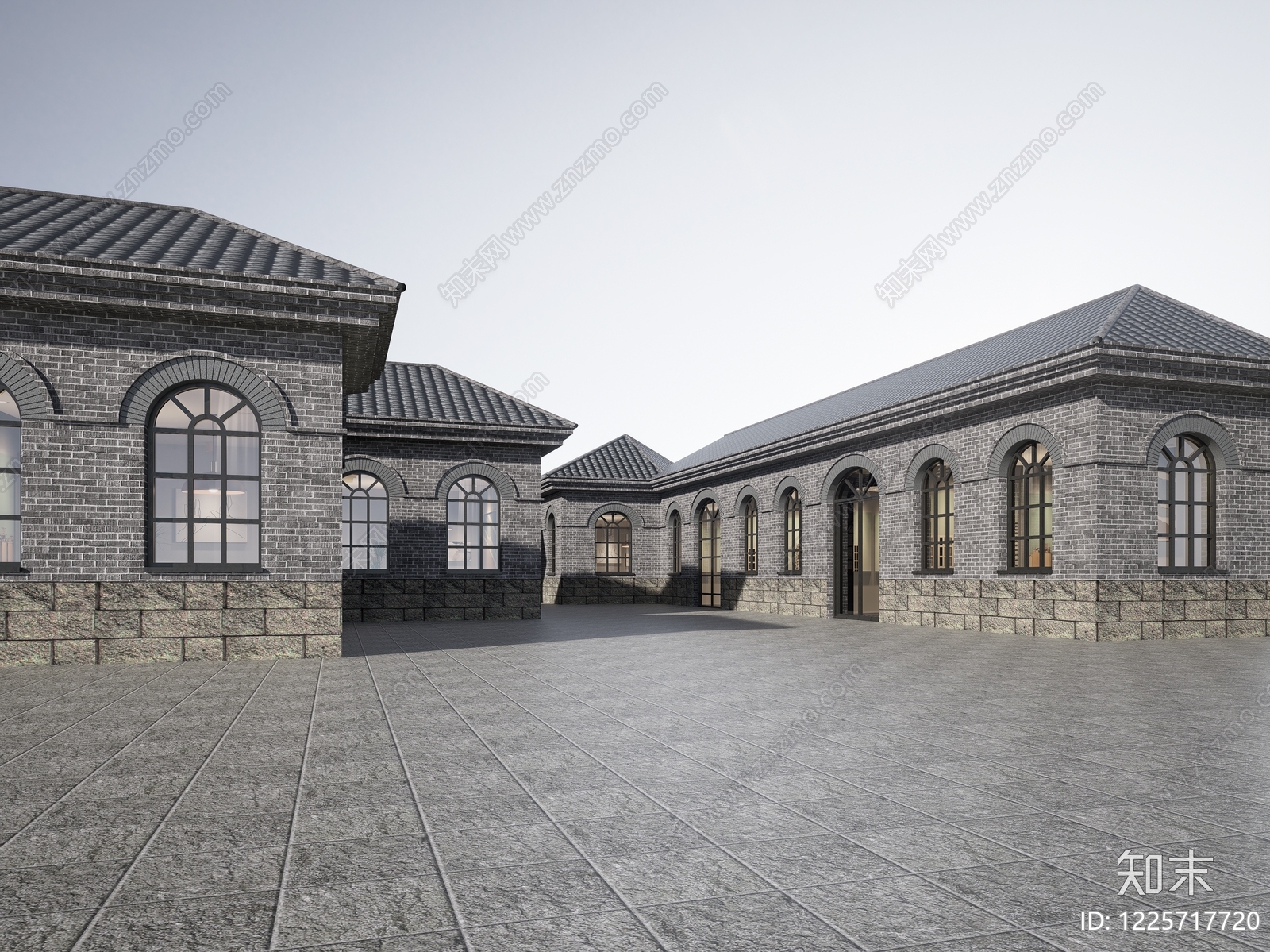 欧式古建风格建筑SU模型草图