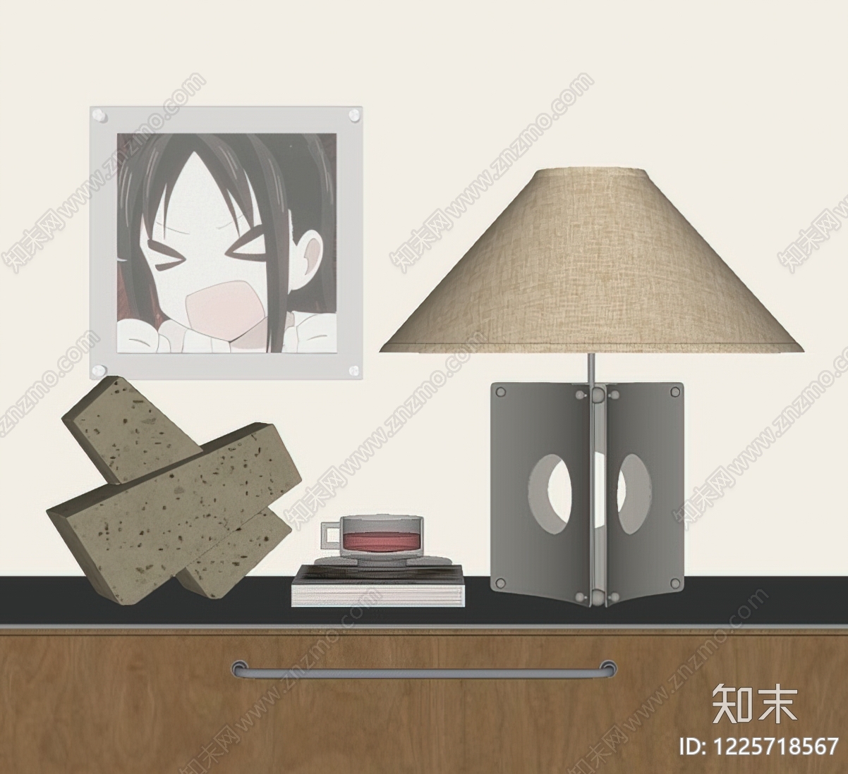 现代简约台灯SU模型下载【ID:1225718567】