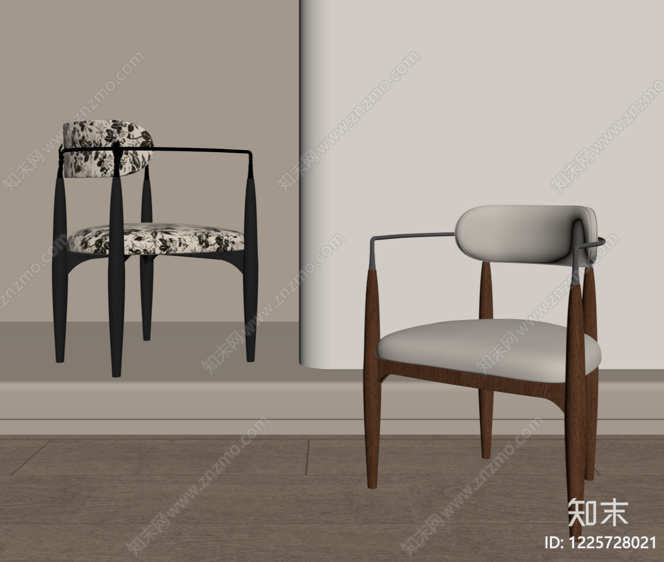 轻奢休闲椅SU模型下载【ID:1225728021】