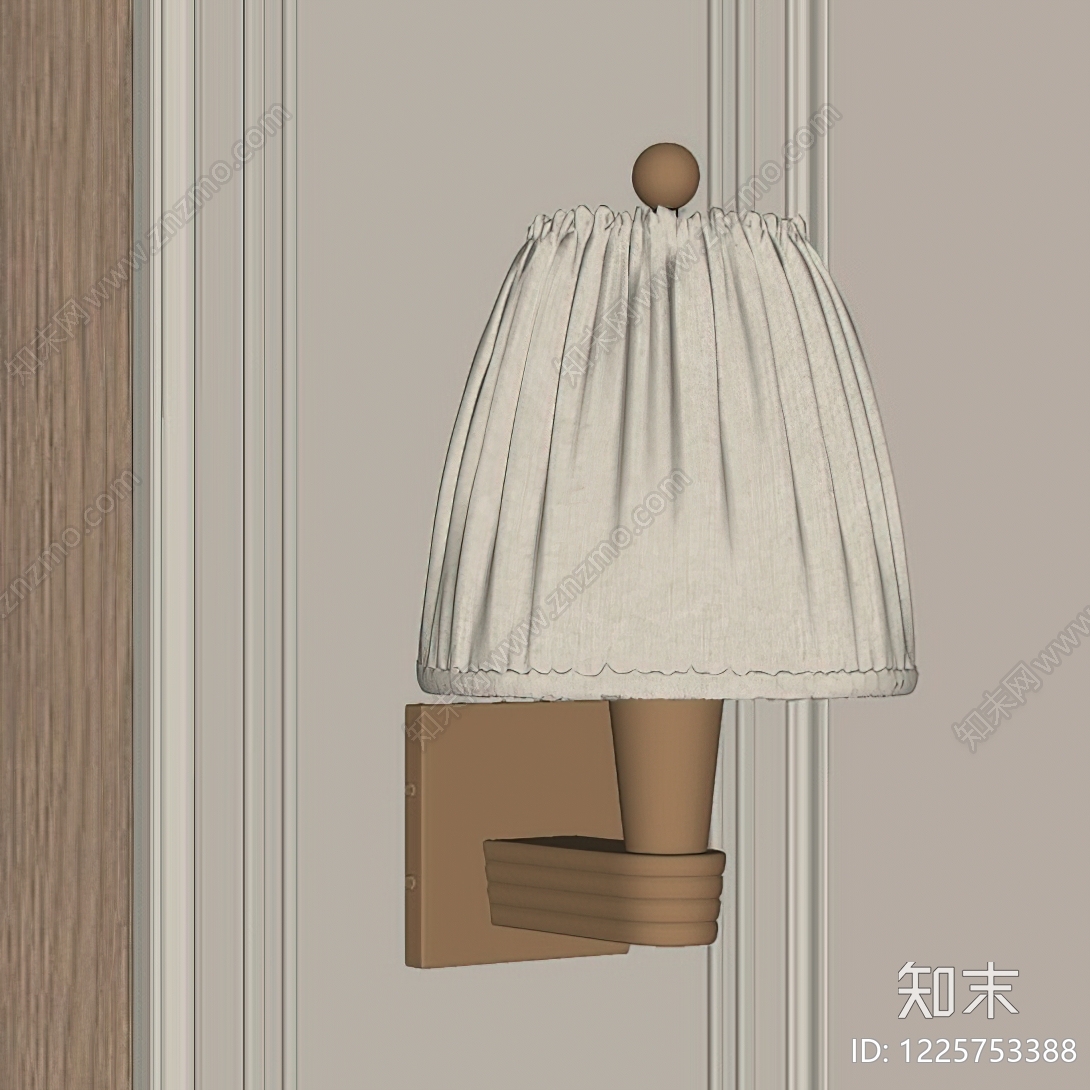 奶油风壁灯SU模型下载【ID:1225753388】