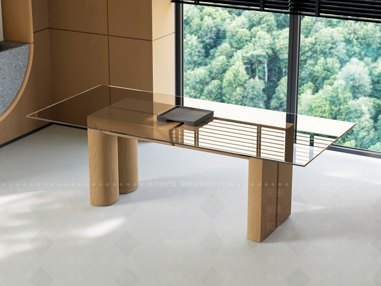 原木风餐桌3D模型下载【ID:1225756398】