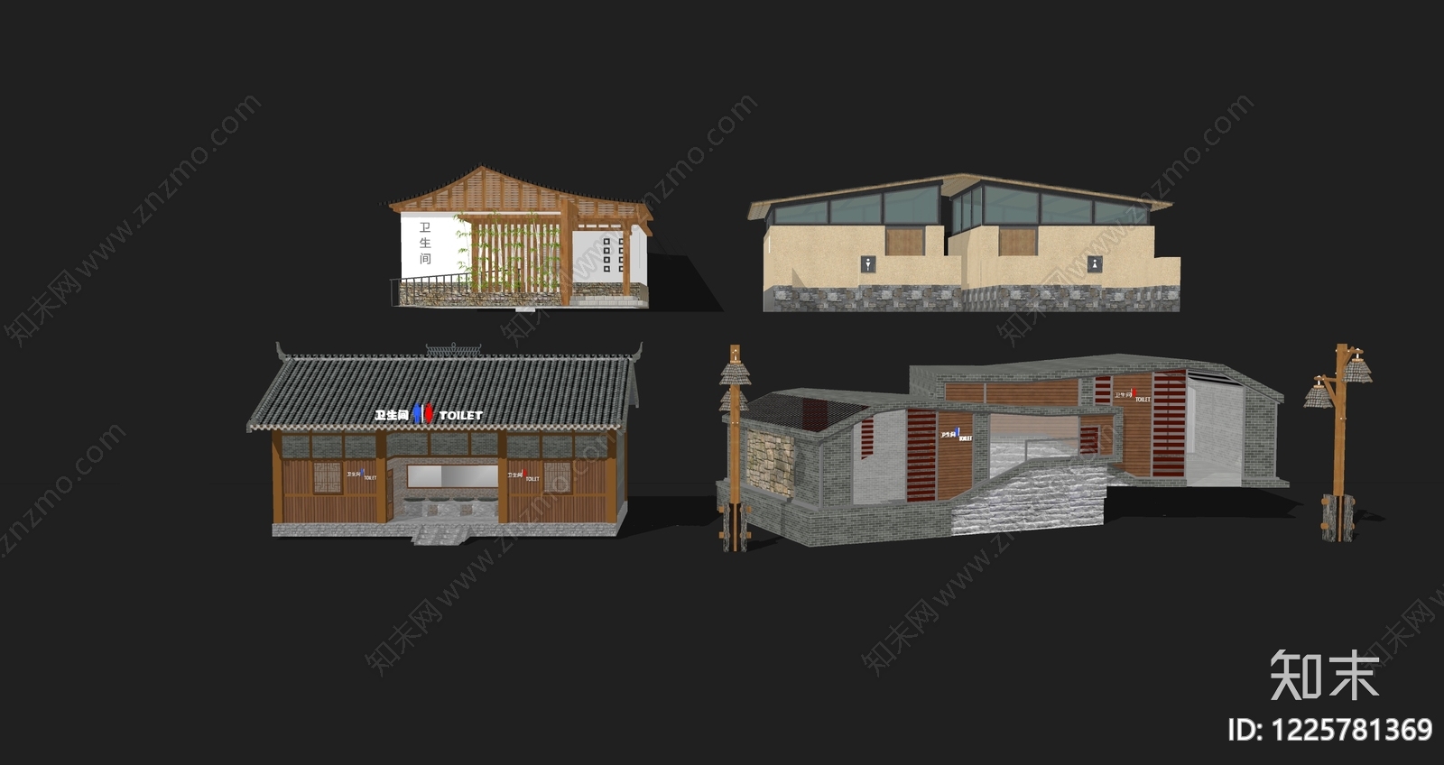 中式古建小公建SU模型下载【ID:1225781369】