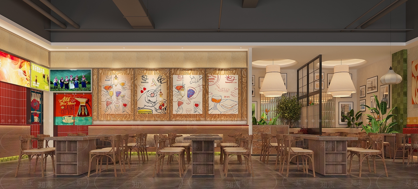 现代茶餐厅3D模型下载【ID:1225795908】
