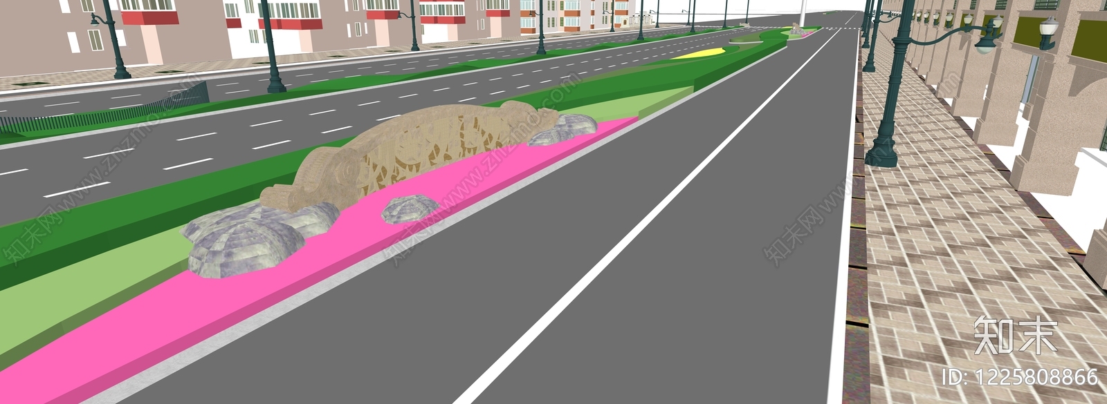 现代商业综合体景观SU模型下载【ID:1225808866】