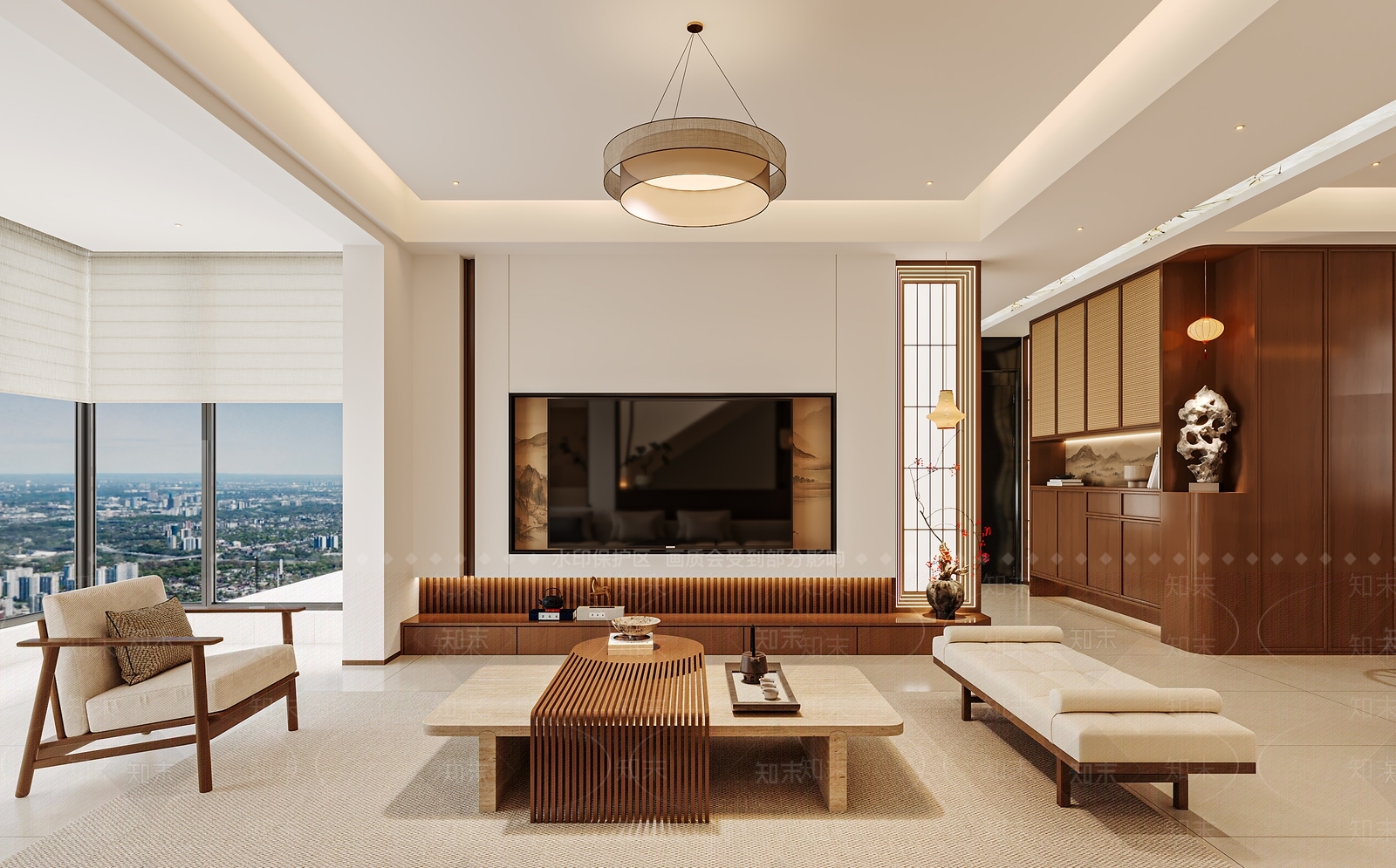 新中式宋式客厅3D模型下载【ID:1225825839】