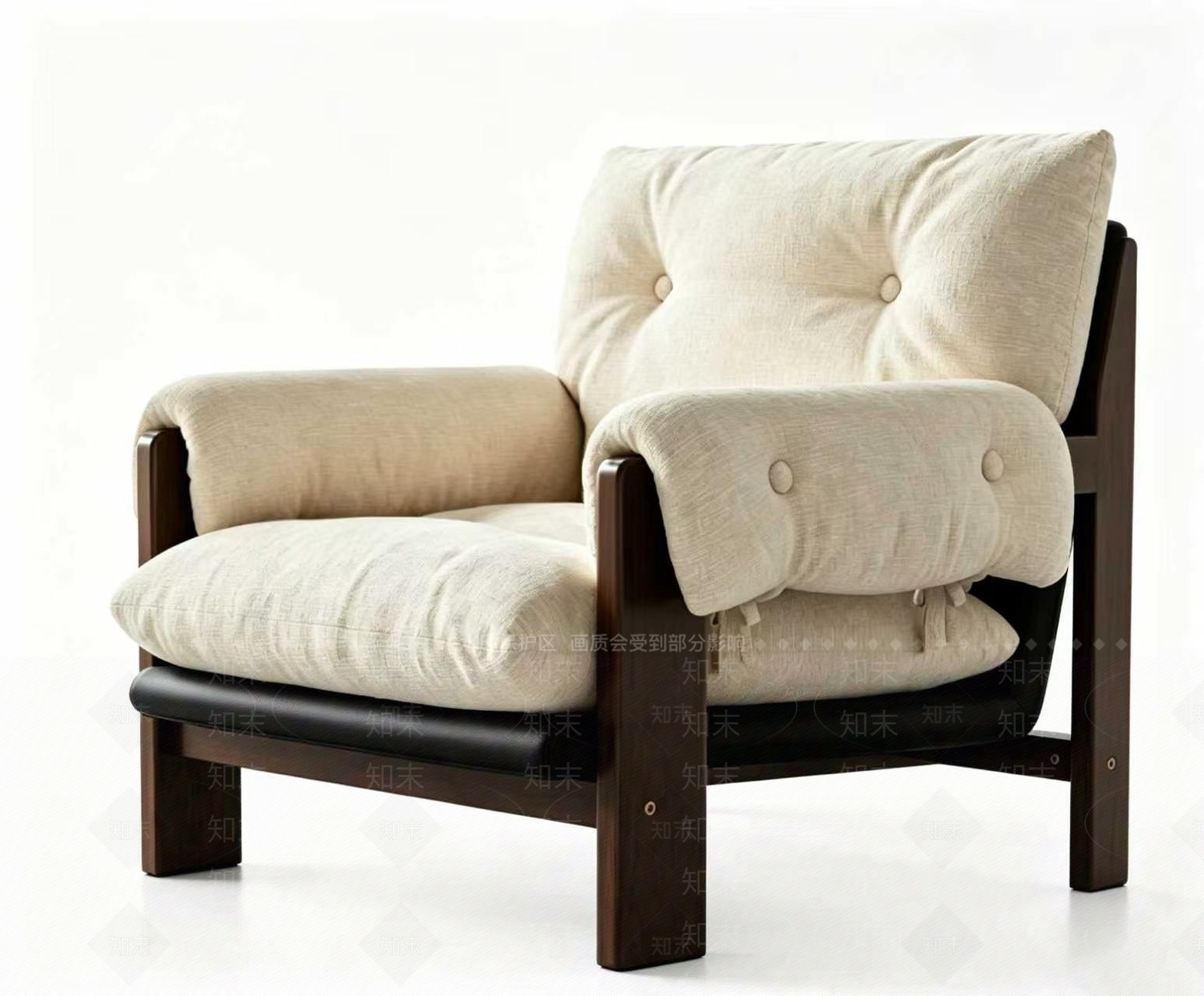 中古风单人沙发3D模型下载【ID:1225877185】