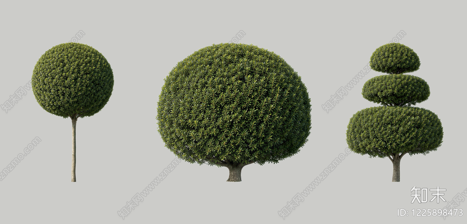 极简灌木SU模型下载【ID:1225898473】