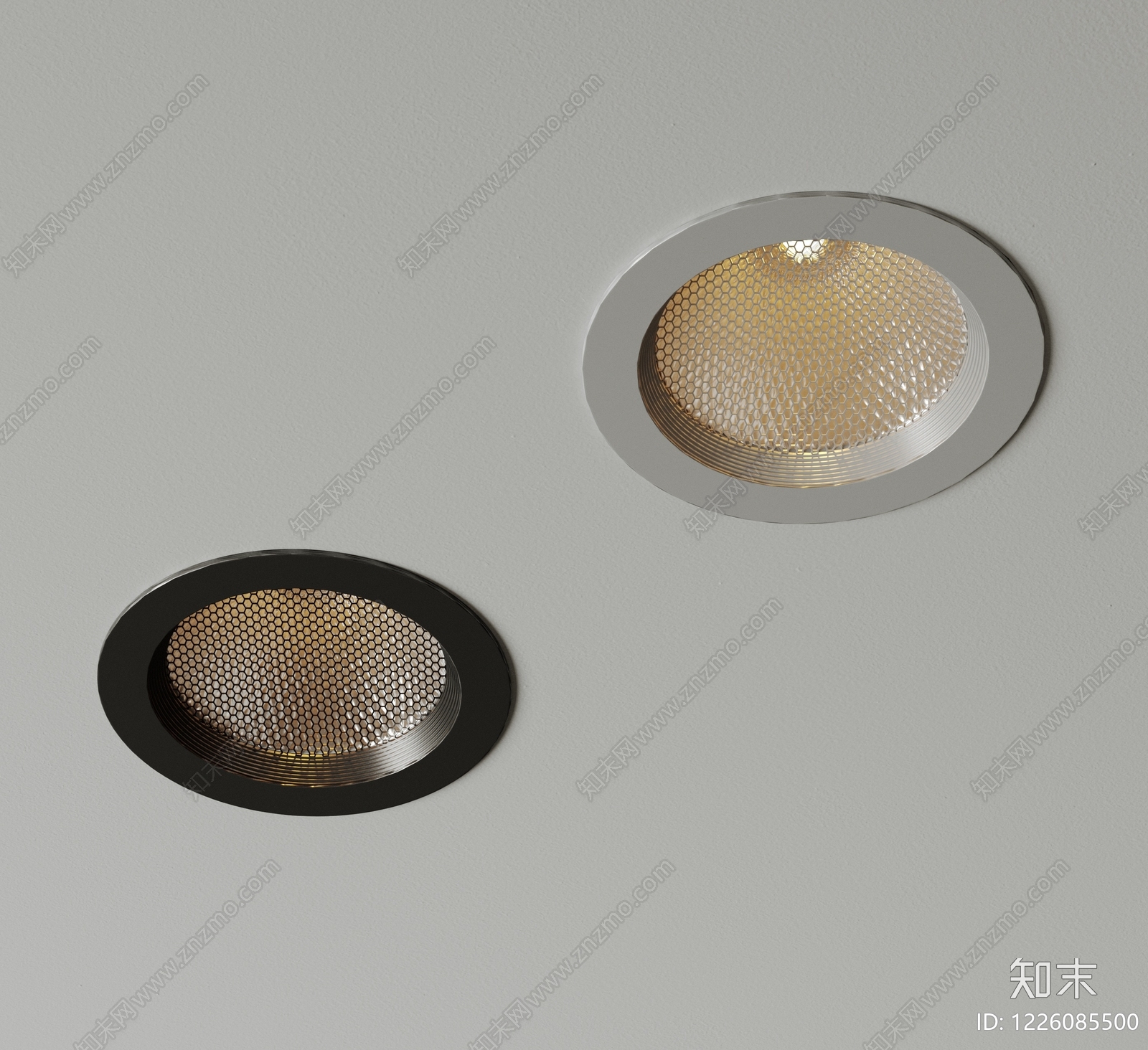 现代筒灯射灯SU模型下载【ID:1226085500】