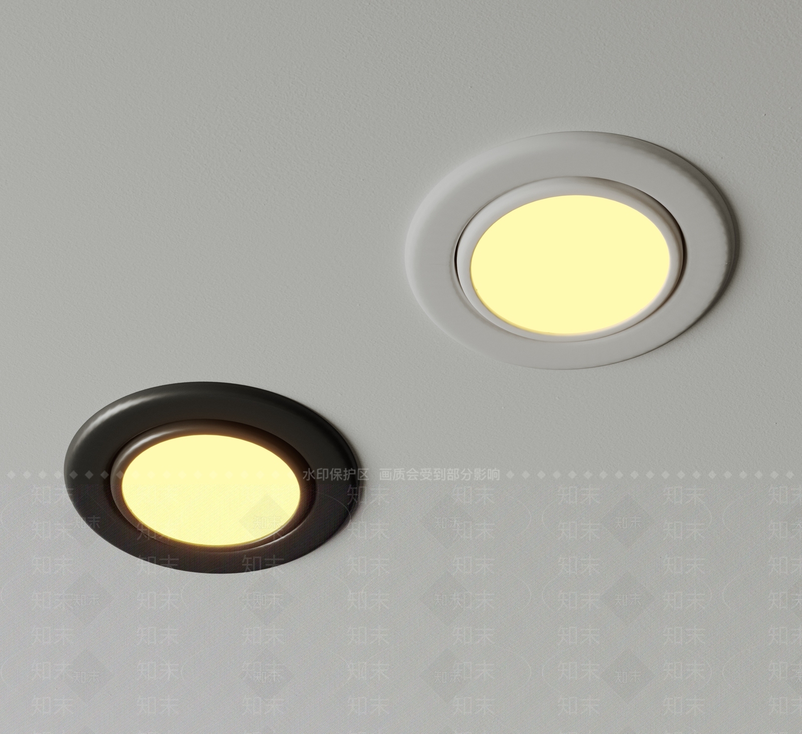 极简筒灯3D模型下载【ID:1226086571】