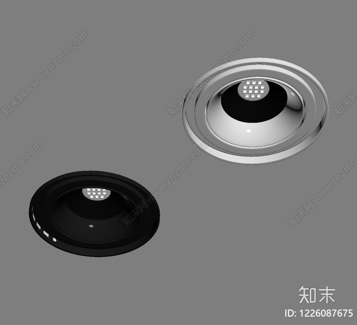 现代简约筒灯射灯SU模型下载【ID:1226087675】