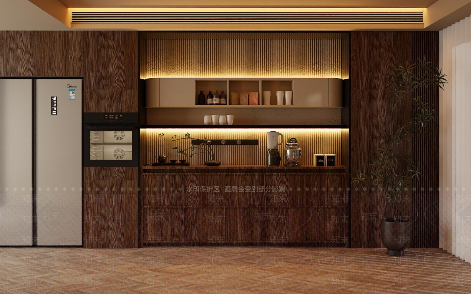 现代简约茶室3D模型下载【ID:1226092065】