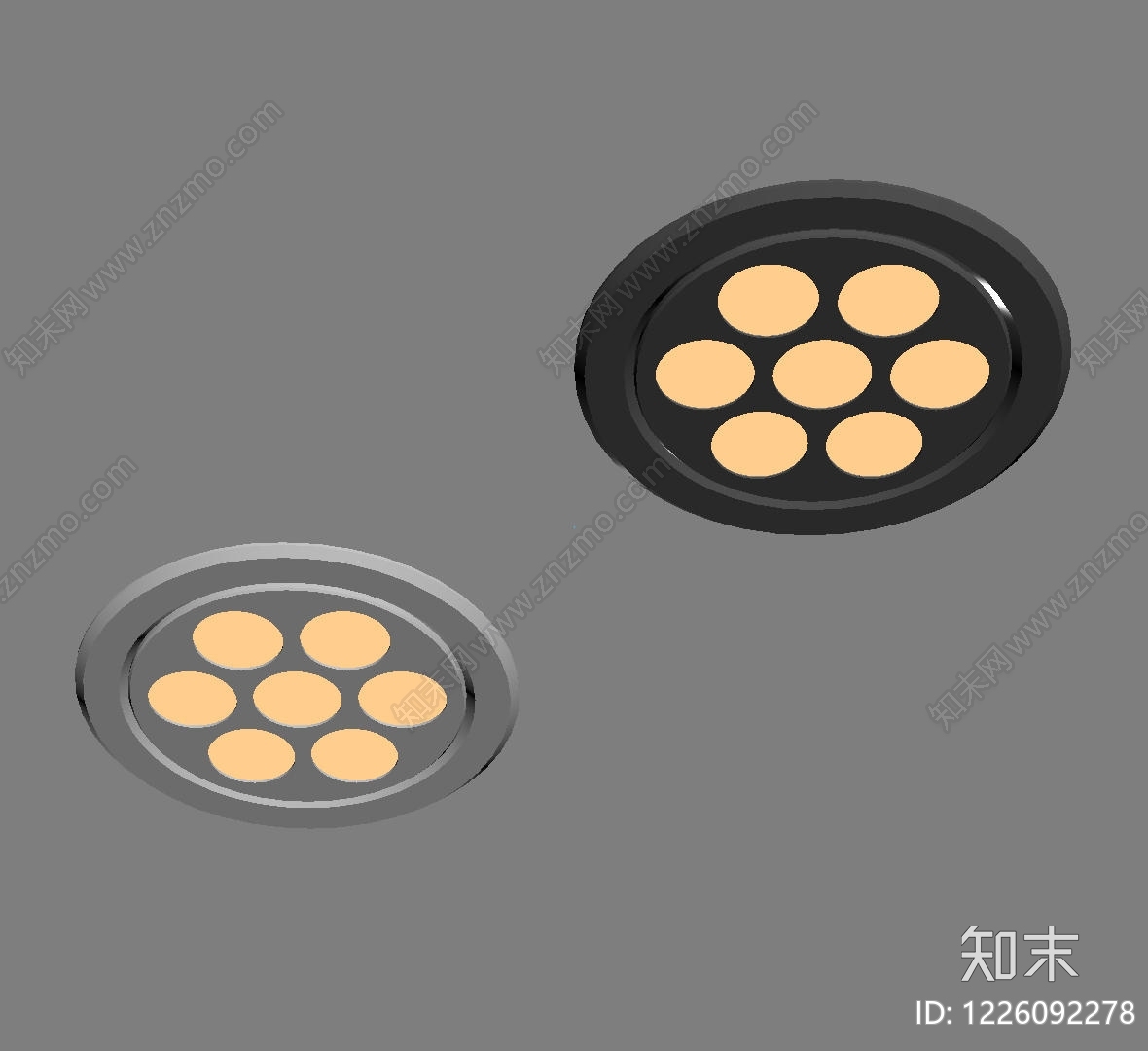 现代简约筒灯射灯SU模型下载【ID:1226092278】