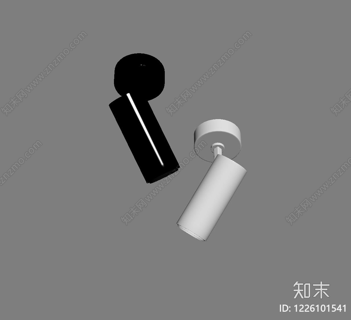 极简筒灯射灯SU模型下载【ID:1226101541】