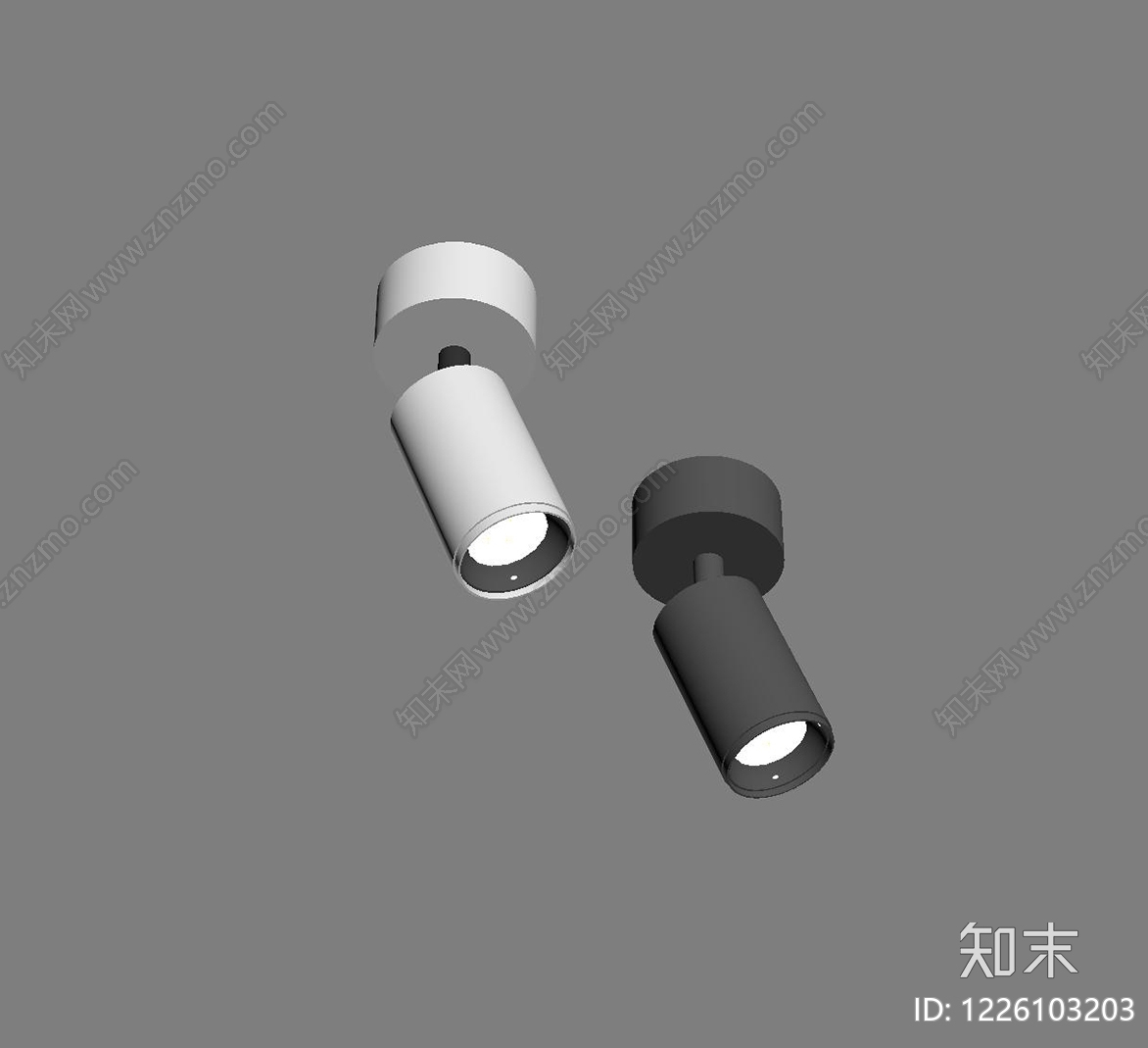 极简筒灯射灯SU模型下载【ID:1226103203】