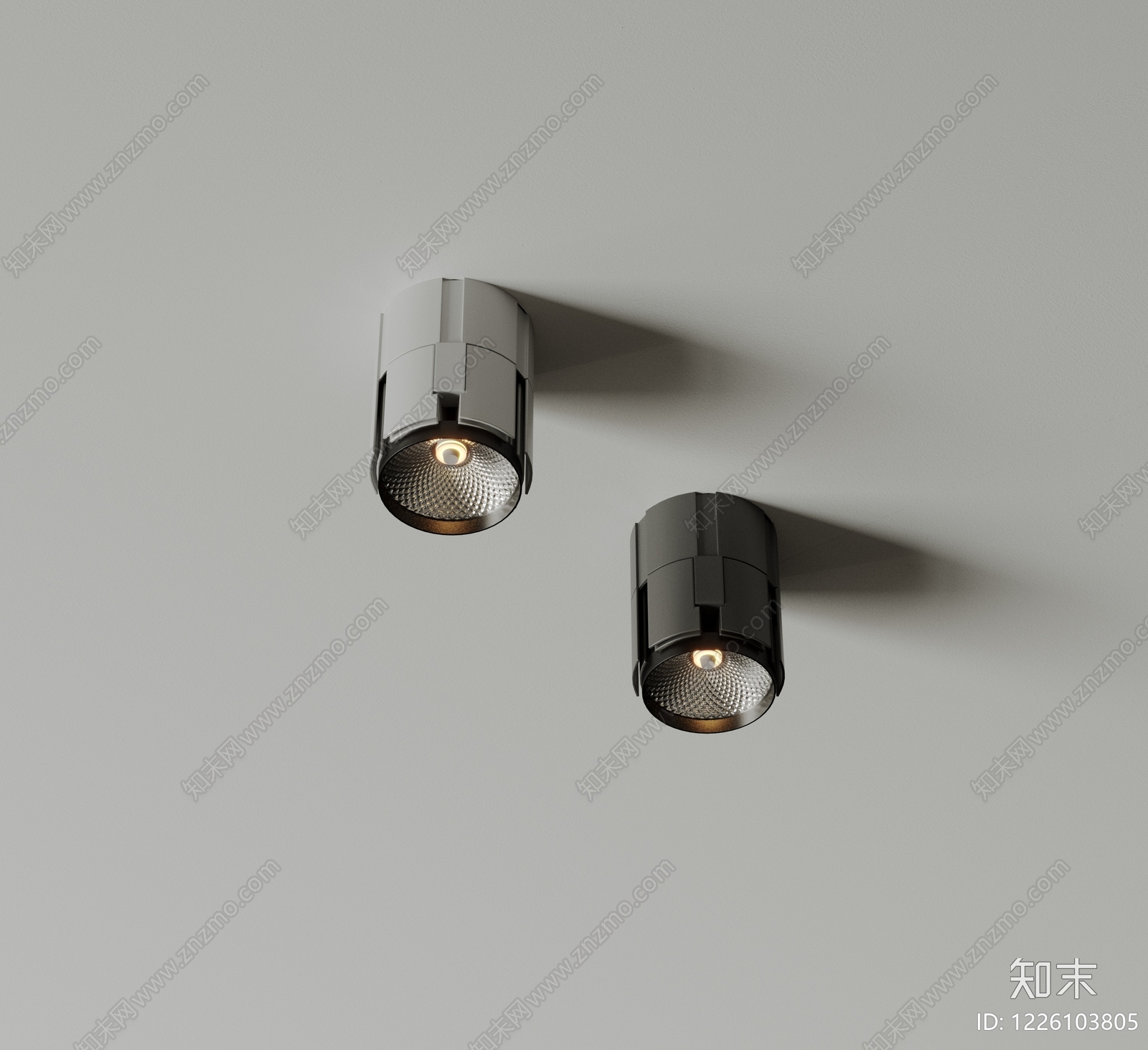 极简筒灯射灯SU模型下载【ID:1226103805】