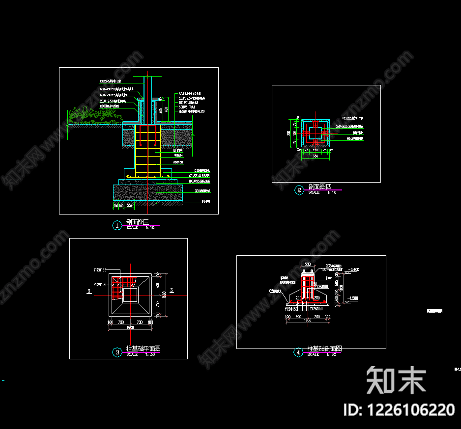 亭子图库cad施工图下载【ID:1226106220】