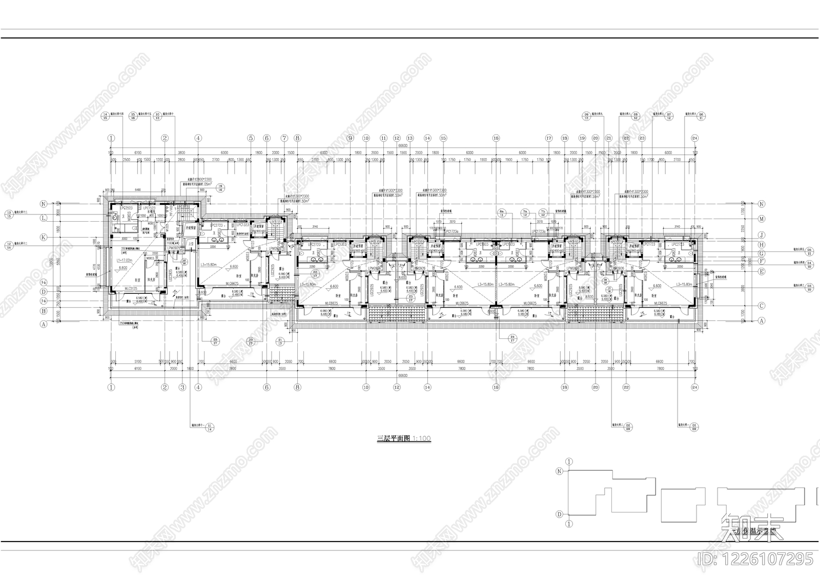 别墅建筑cad施工图下载【ID:1226107295】
