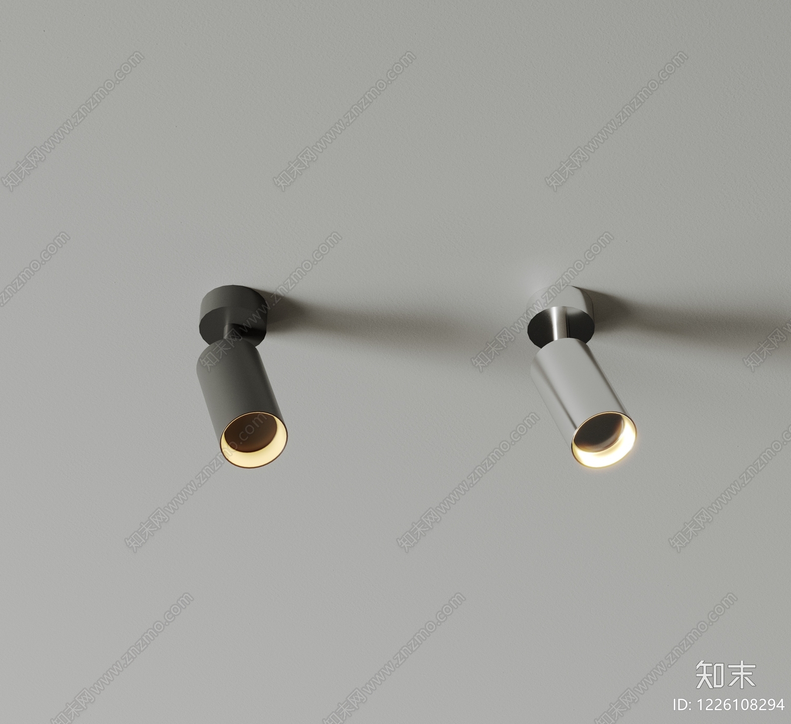 极简筒灯射灯SU模型下载【ID:1226108294】