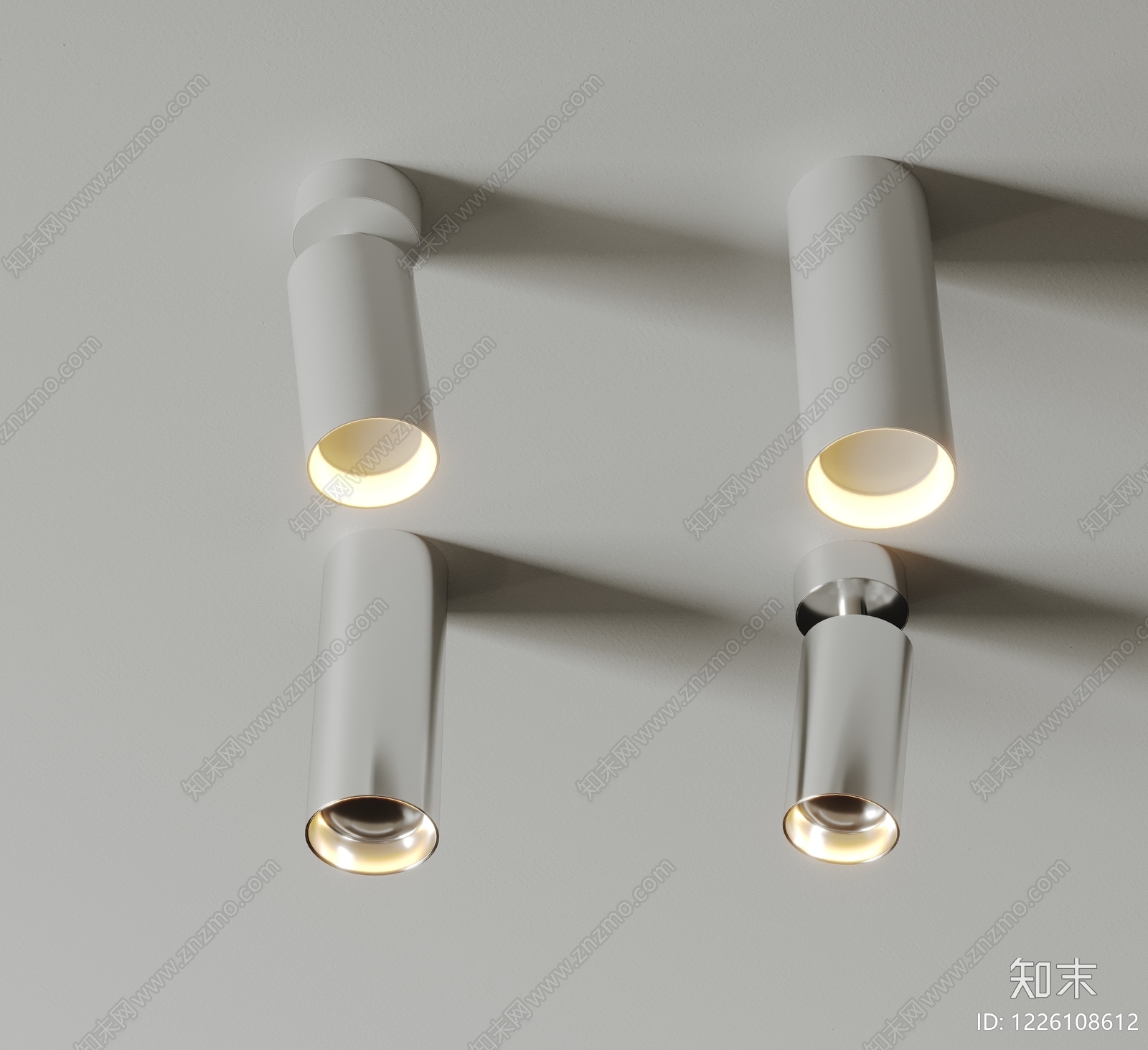 极简筒灯射灯SU模型下载【ID:1226108612】