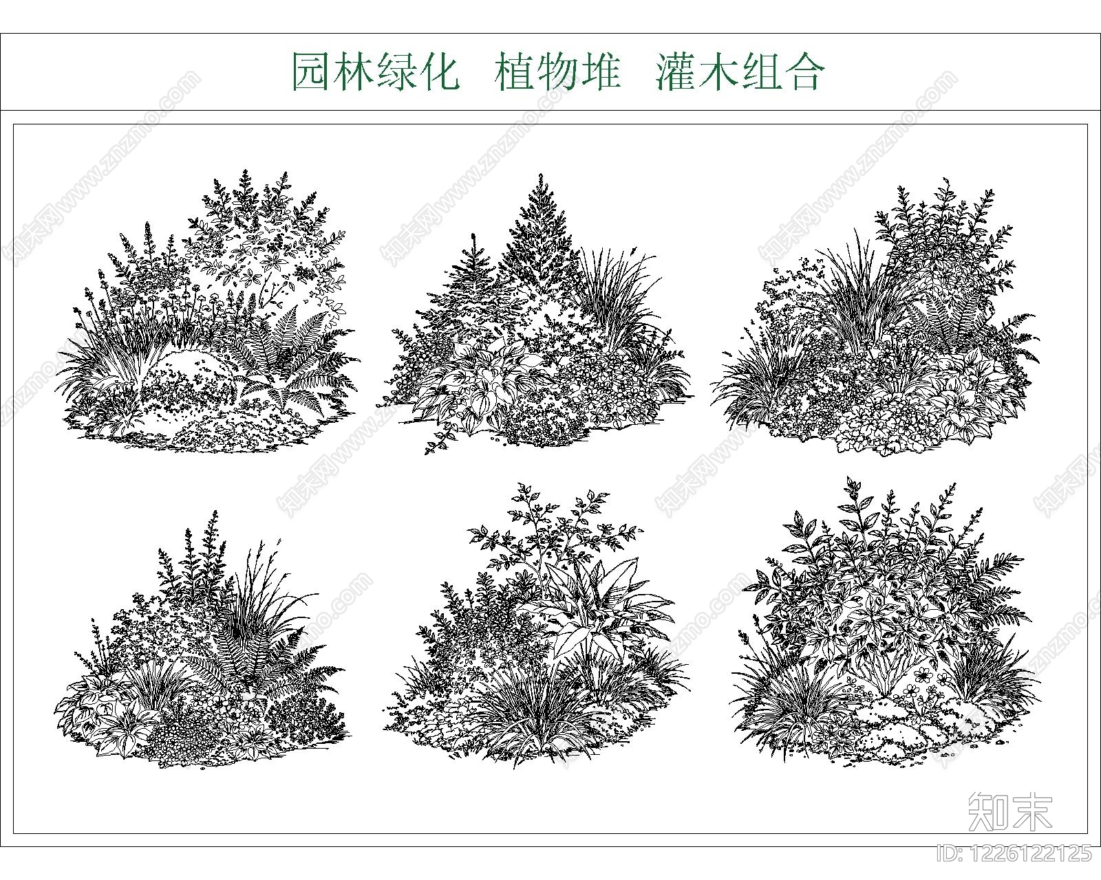 灌木种植CAD图纸