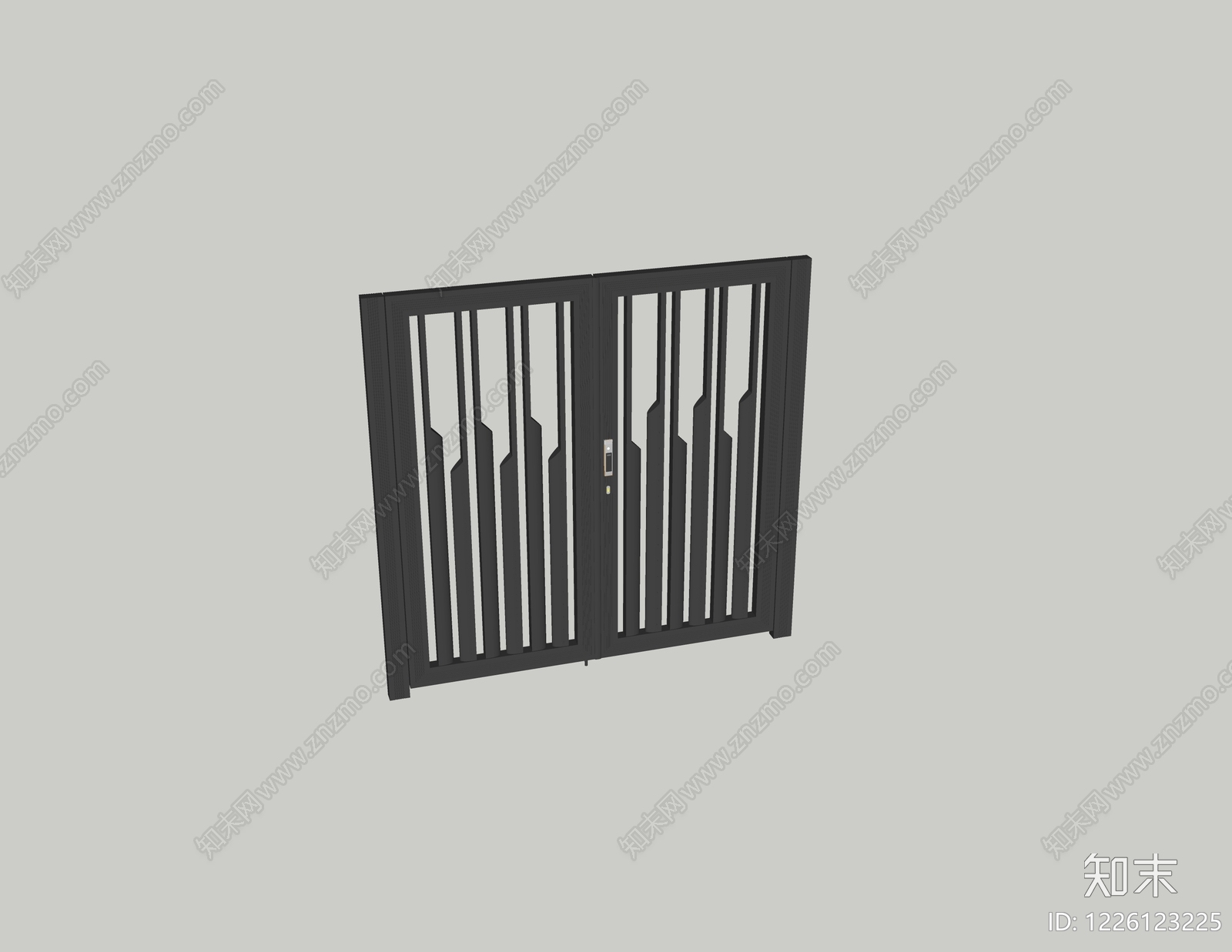 现代庭院门SU模型下载【ID:1226123225】