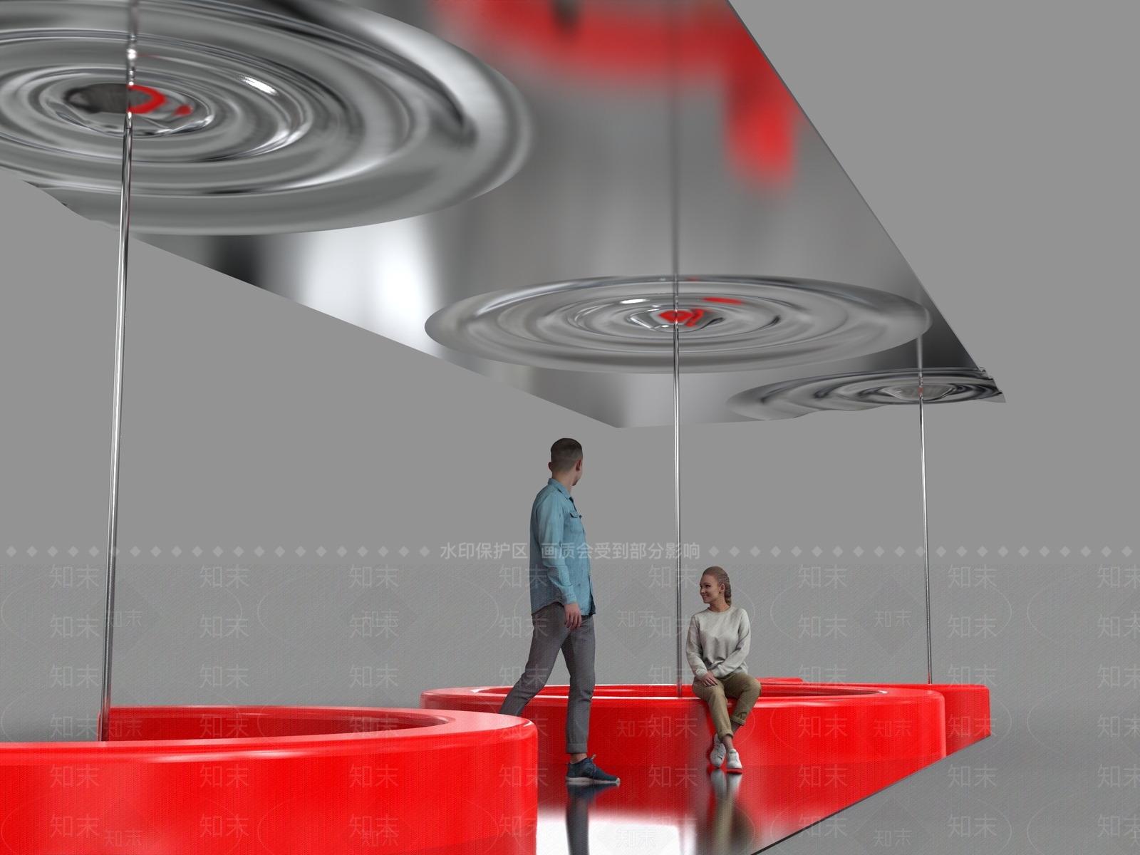极简廊架3D模型下载【ID:1226181840】