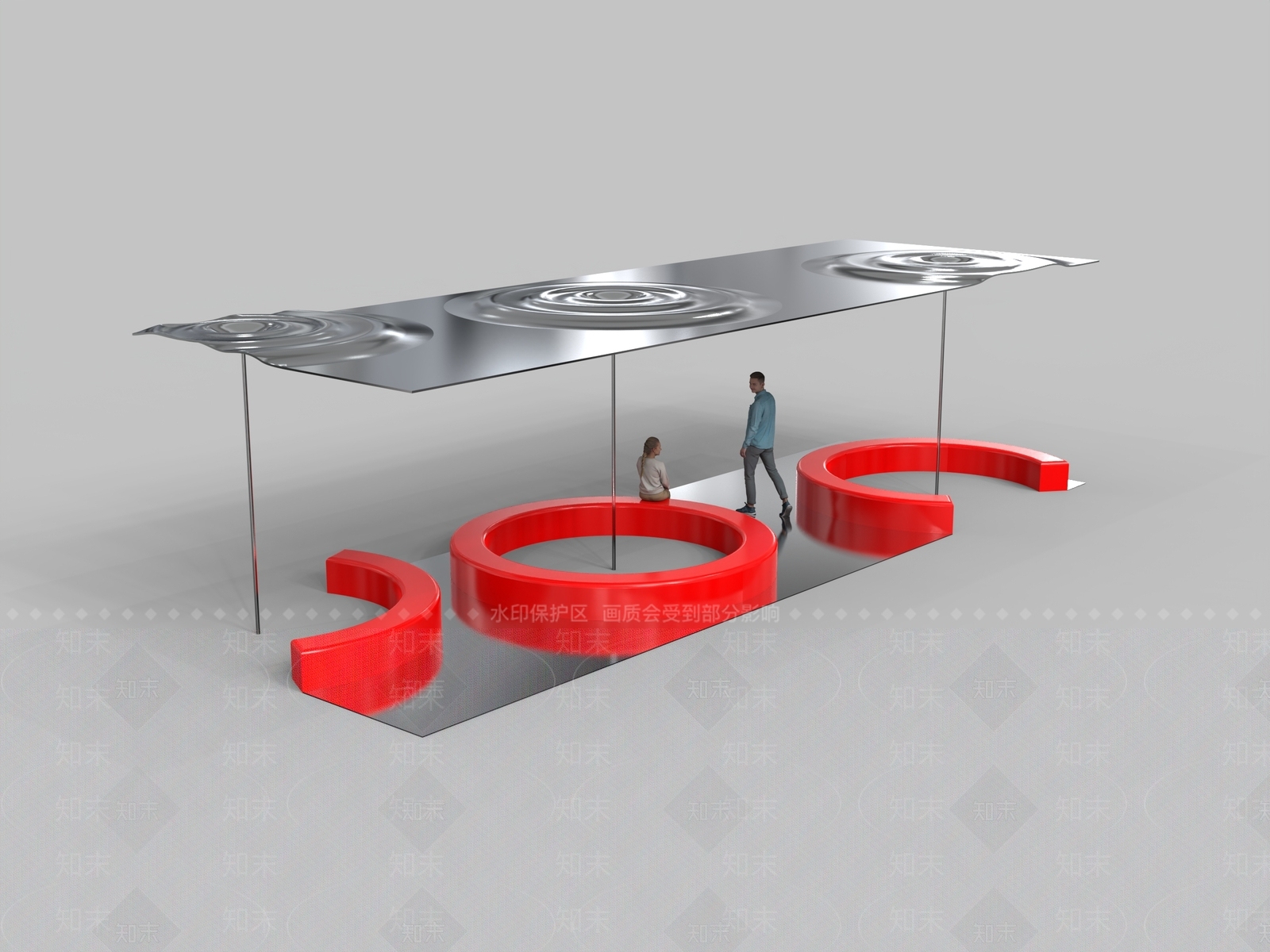 极简廊架3D模型下载【ID:1226181840】