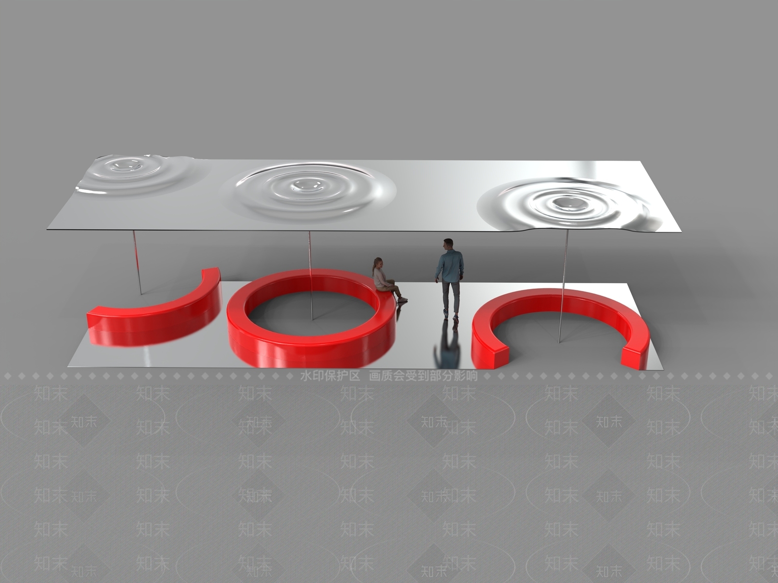 极简廊架3D模型下载【ID:1226181840】