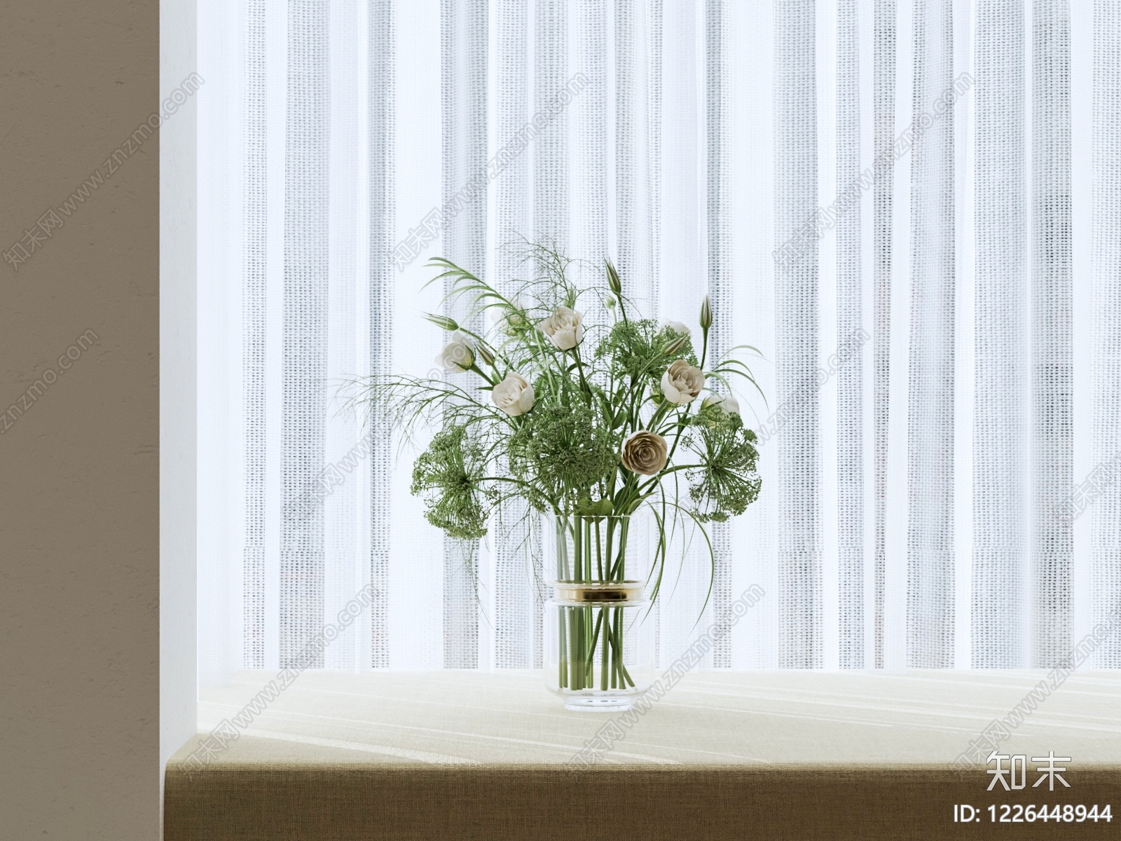 现代简约花艺SU模型下载【ID:1226448944】