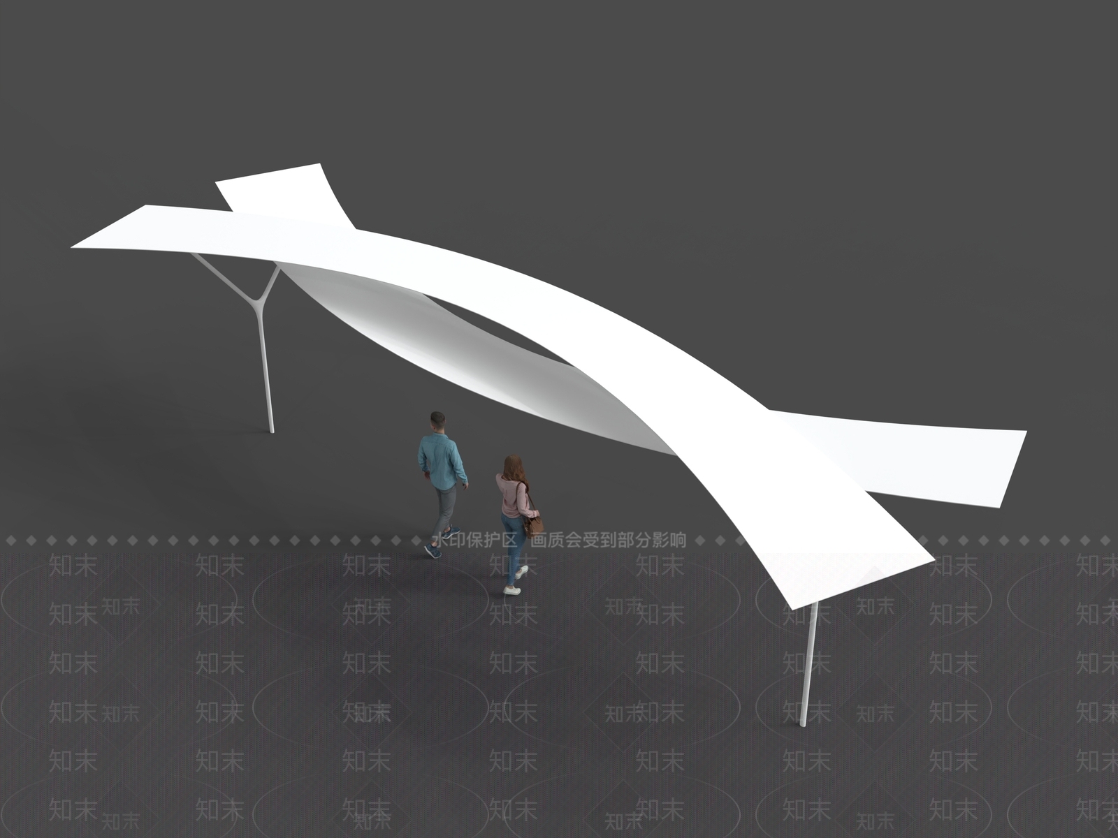 极简遮阳设施3D模型下载【ID:1226513108】