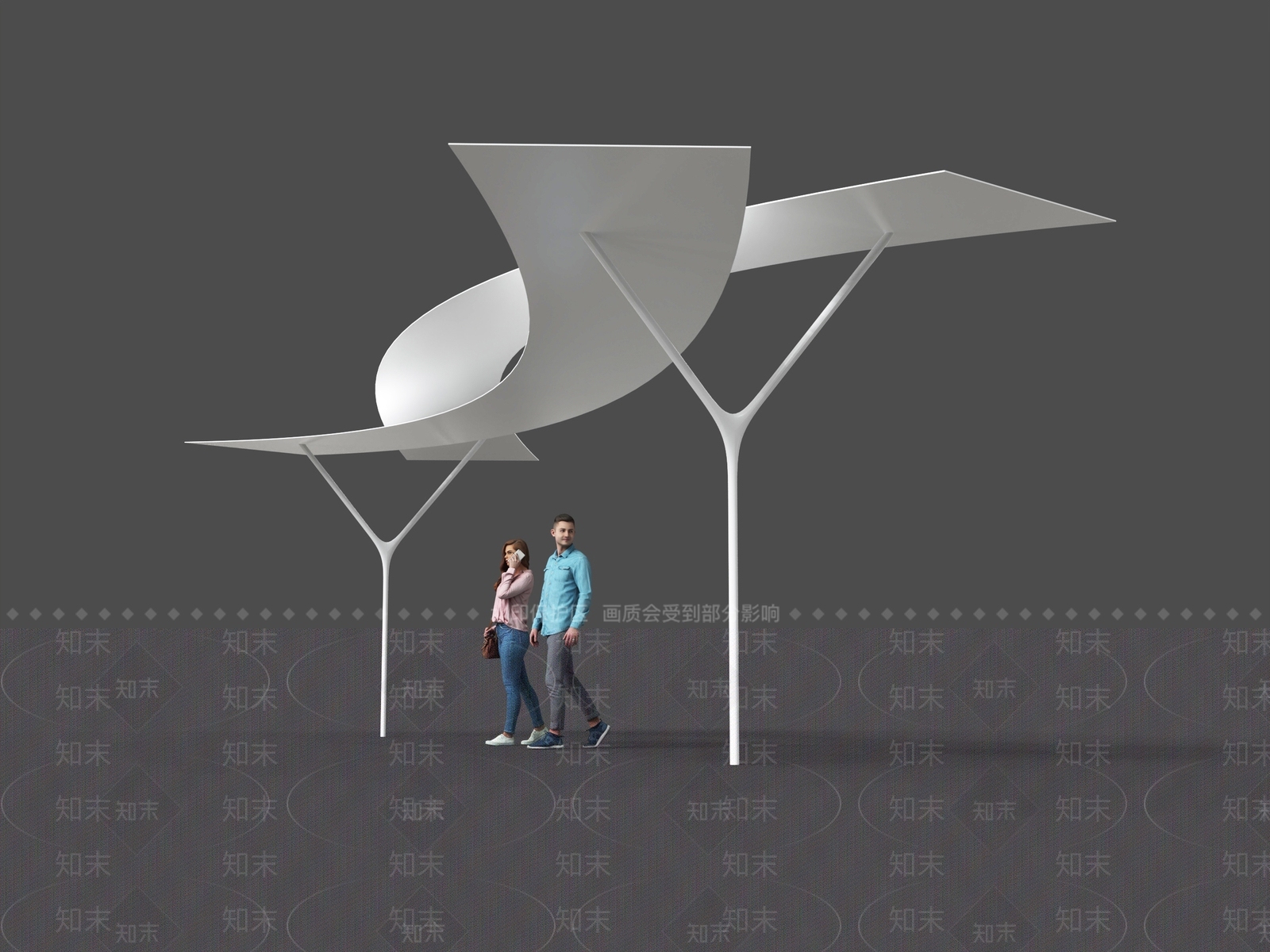 极简遮阳设施3D模型下载【ID:1226513108】