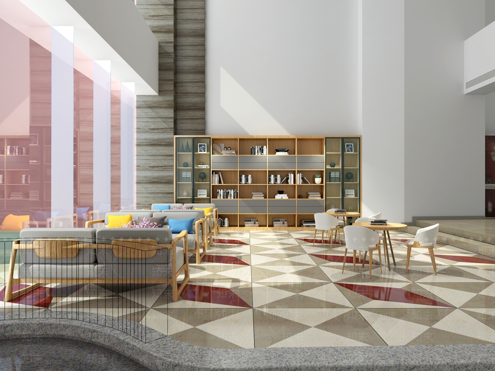 现代简约休息区3D模型下载【ID:1226644982】