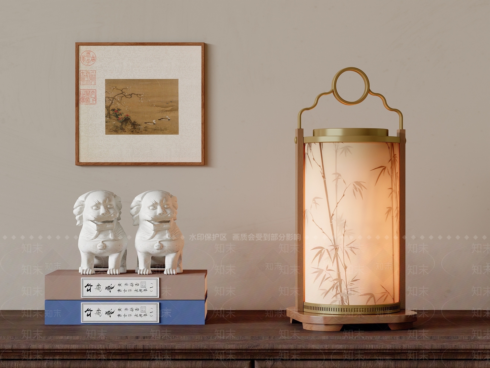 新中式台灯3D模型下载【ID:1226672583】