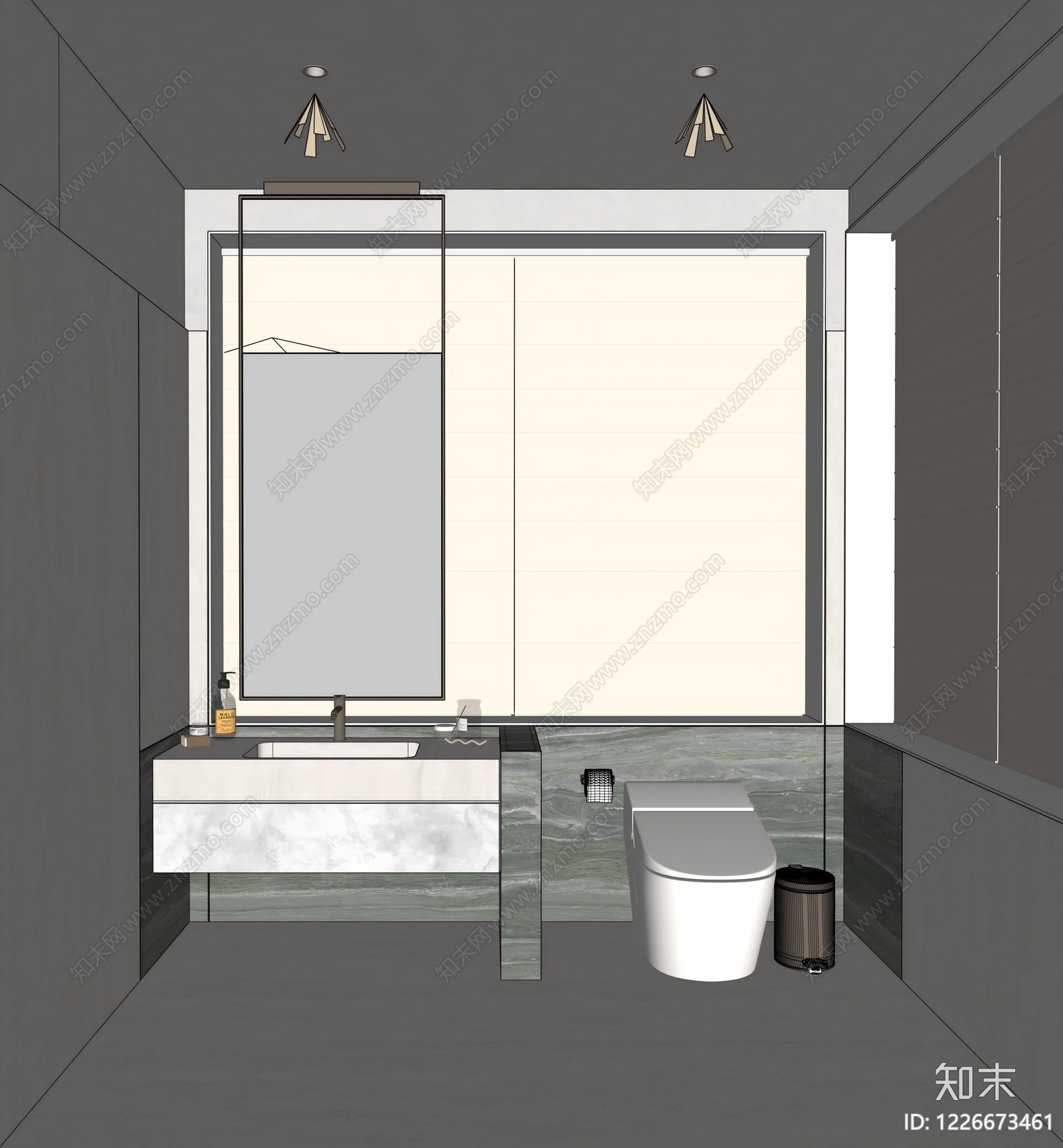极简卫生间SU模型下载【ID:1226673461】