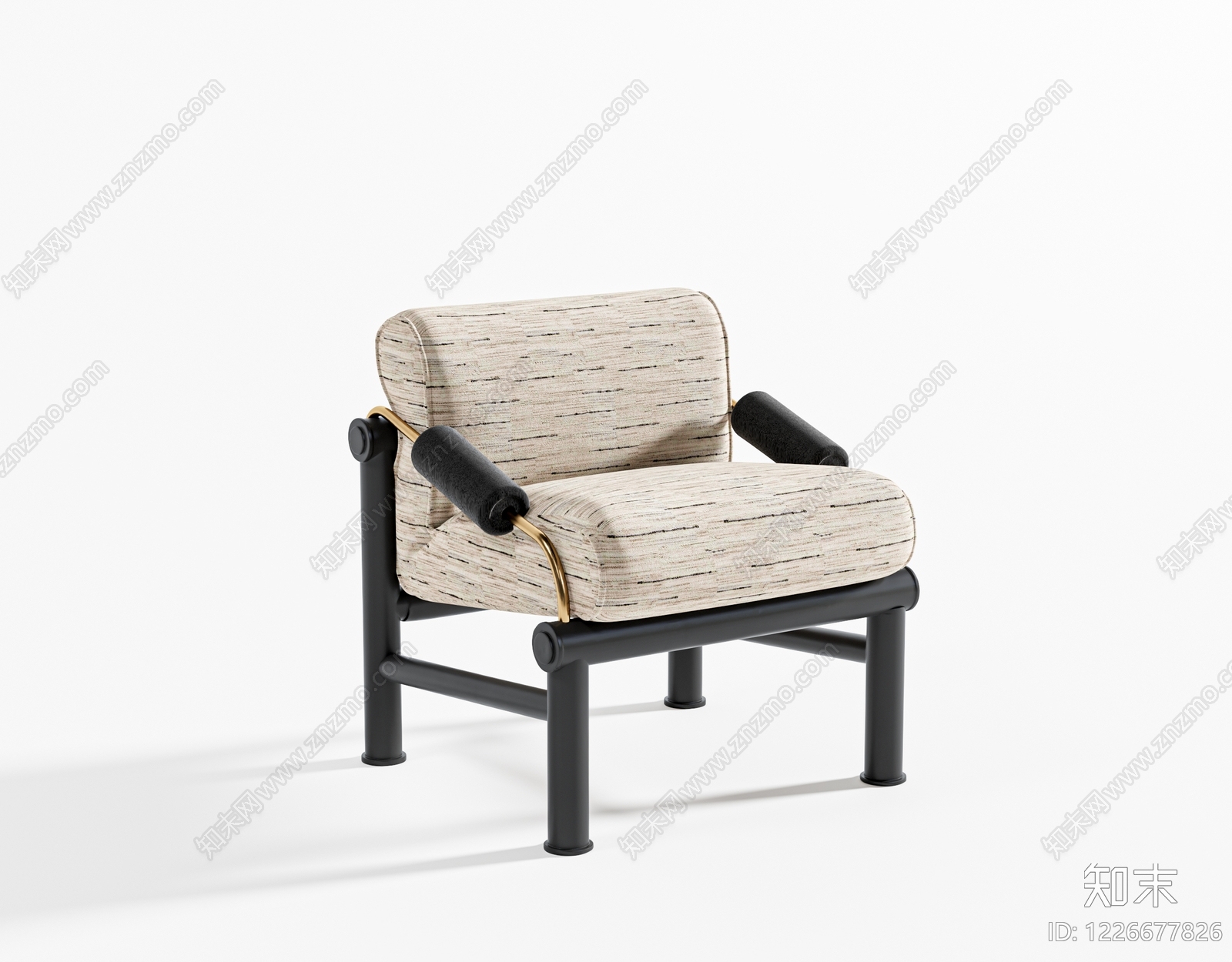 轻奢休闲椅SU模型下载【ID:1226677826】