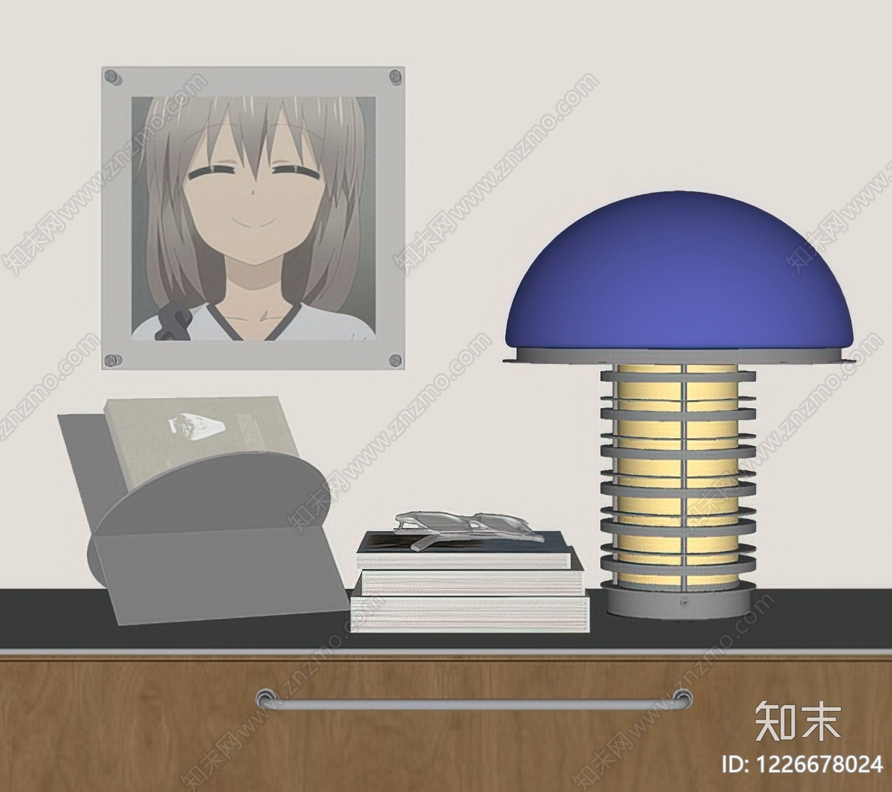 现代台灯SU模型下载【ID:1226678024】